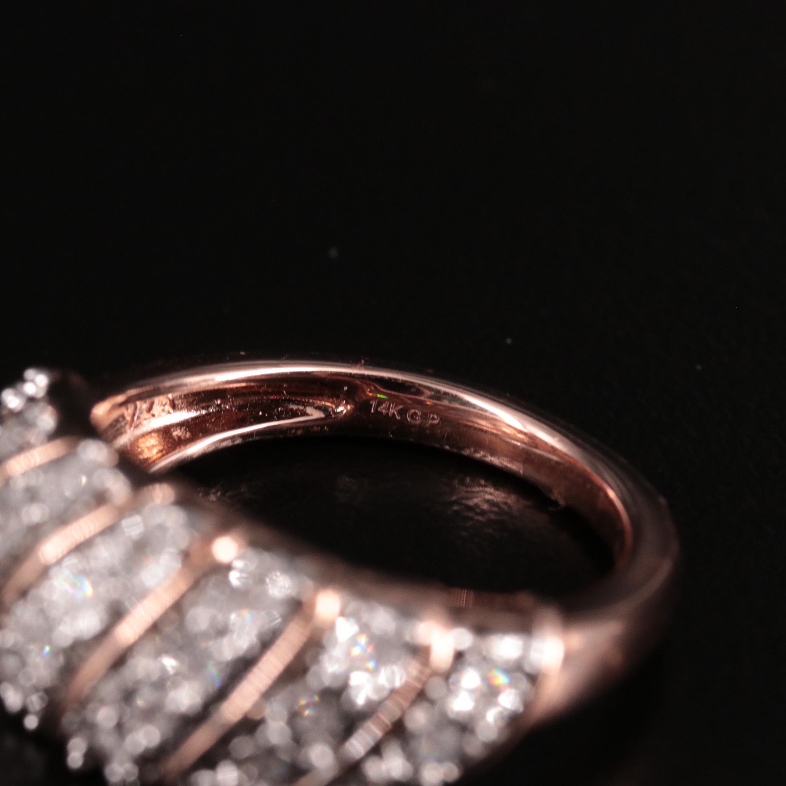 Sterling Diamond Shell Ring