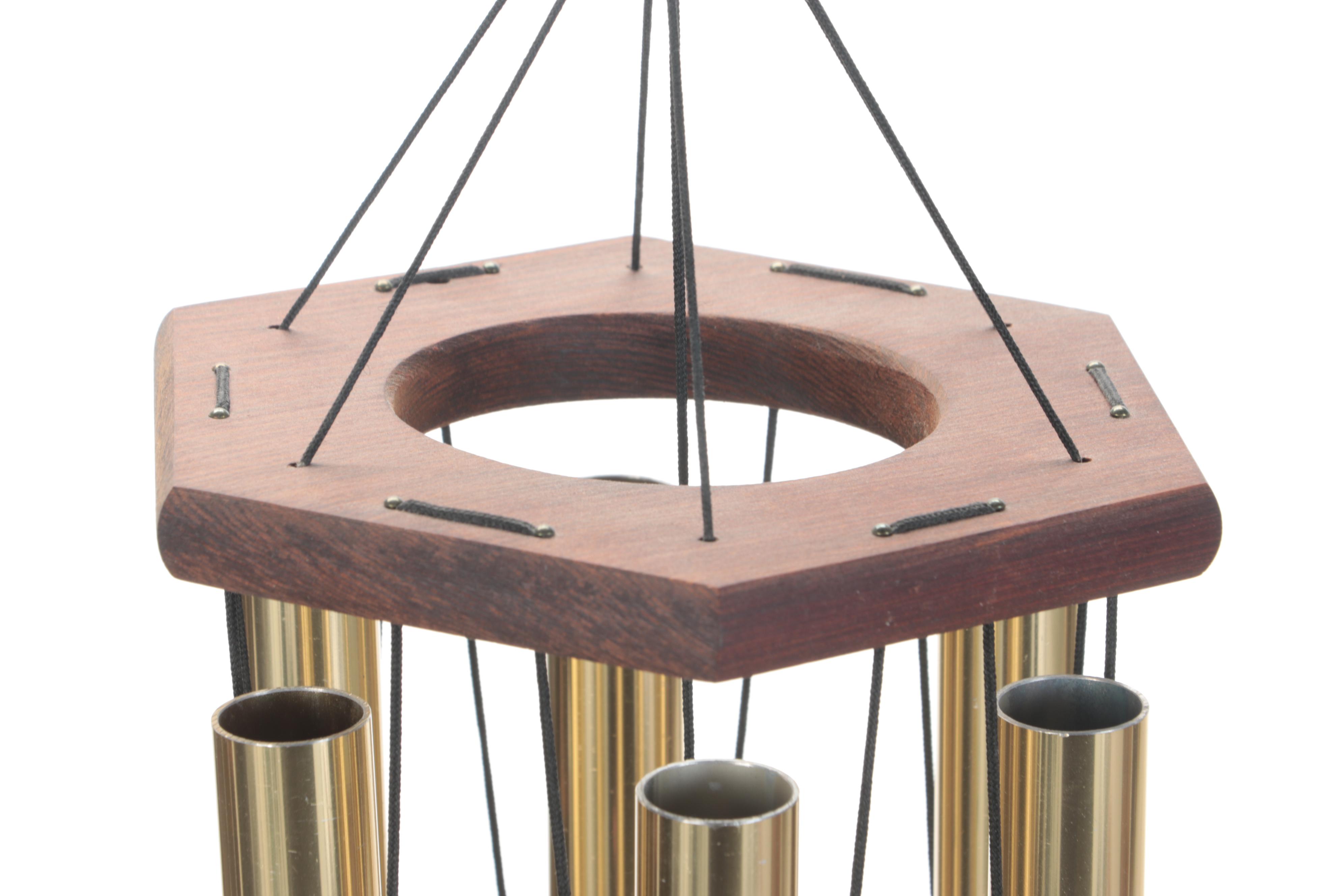 Arias Anodized Aluminum and Redwood Wind Chime