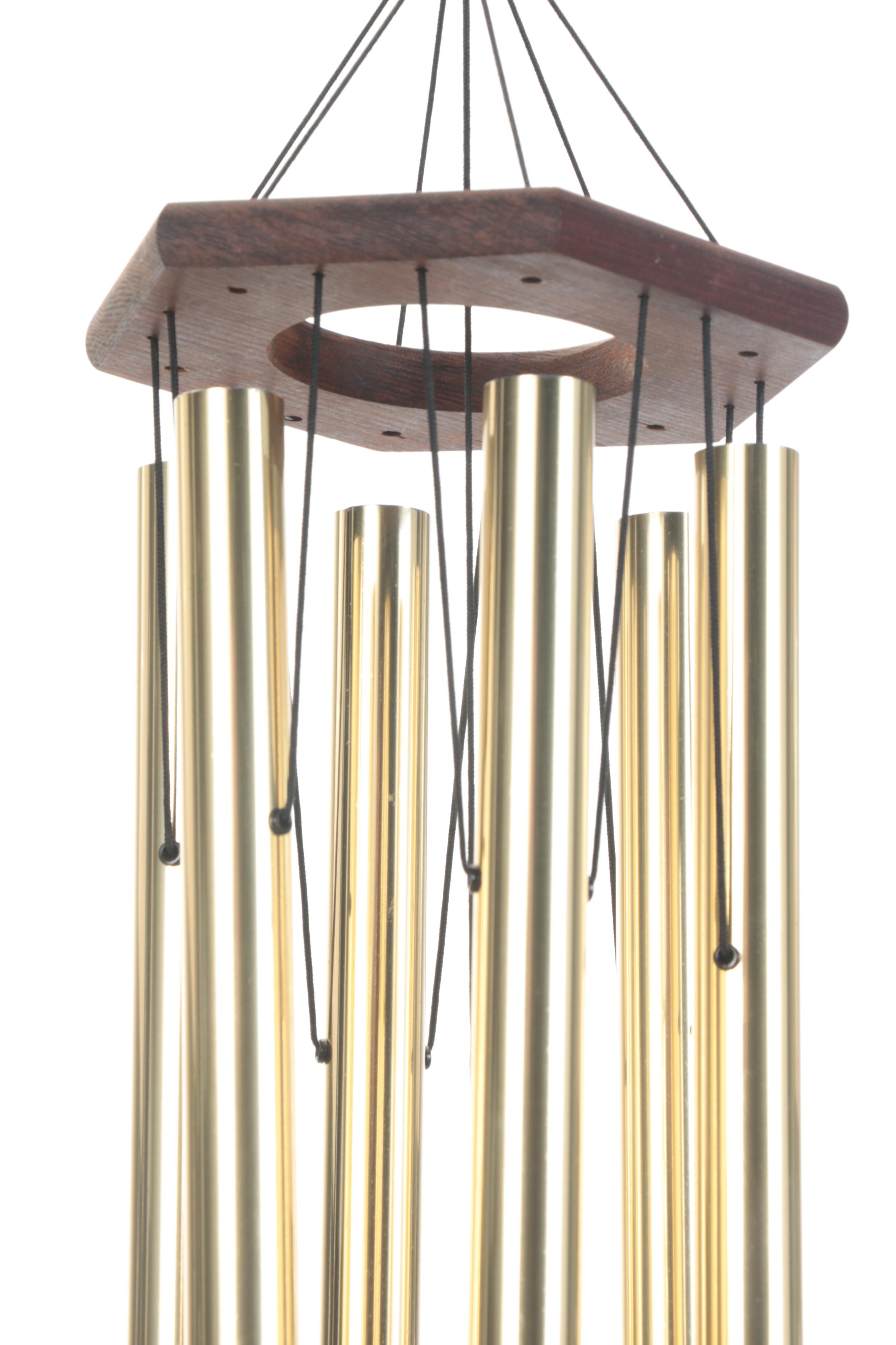 Arias Anodized Aluminum and Redwood Wind Chime