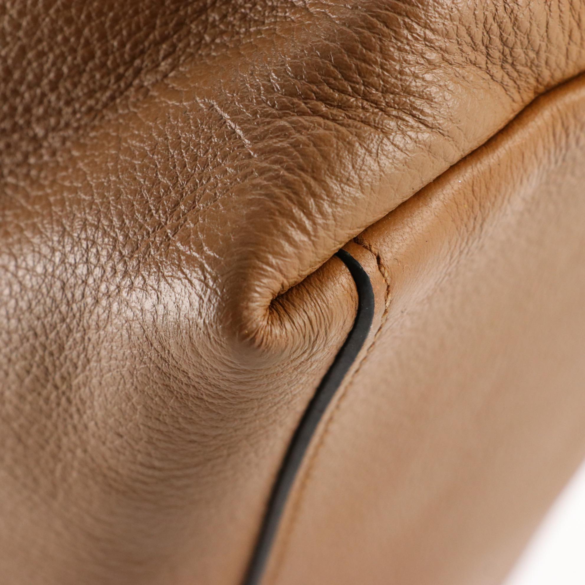 Prada Shopping Tote with Side Zippers in Vitello Daino Leather