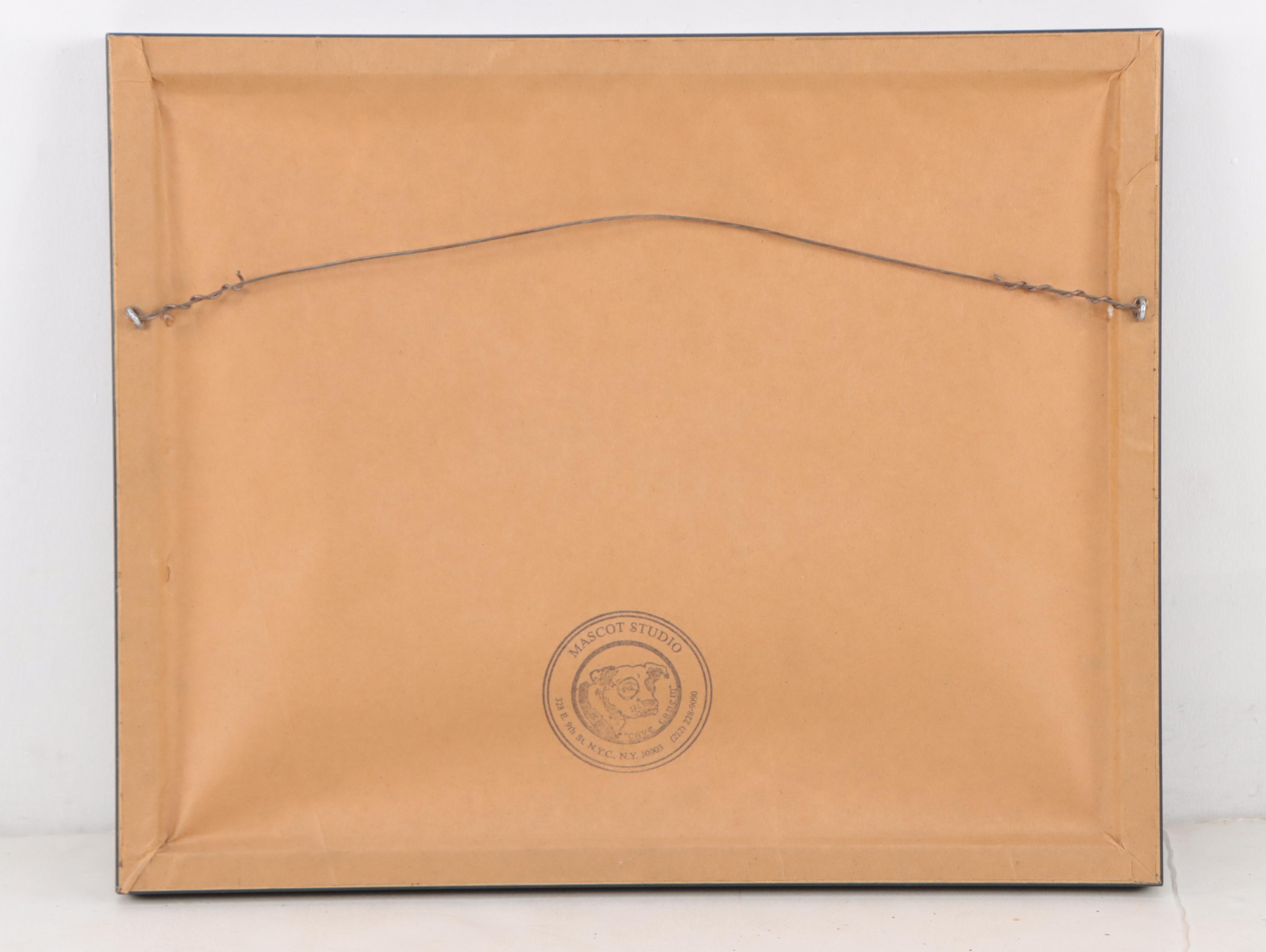 Woodcut of Neighborhood Street Scene