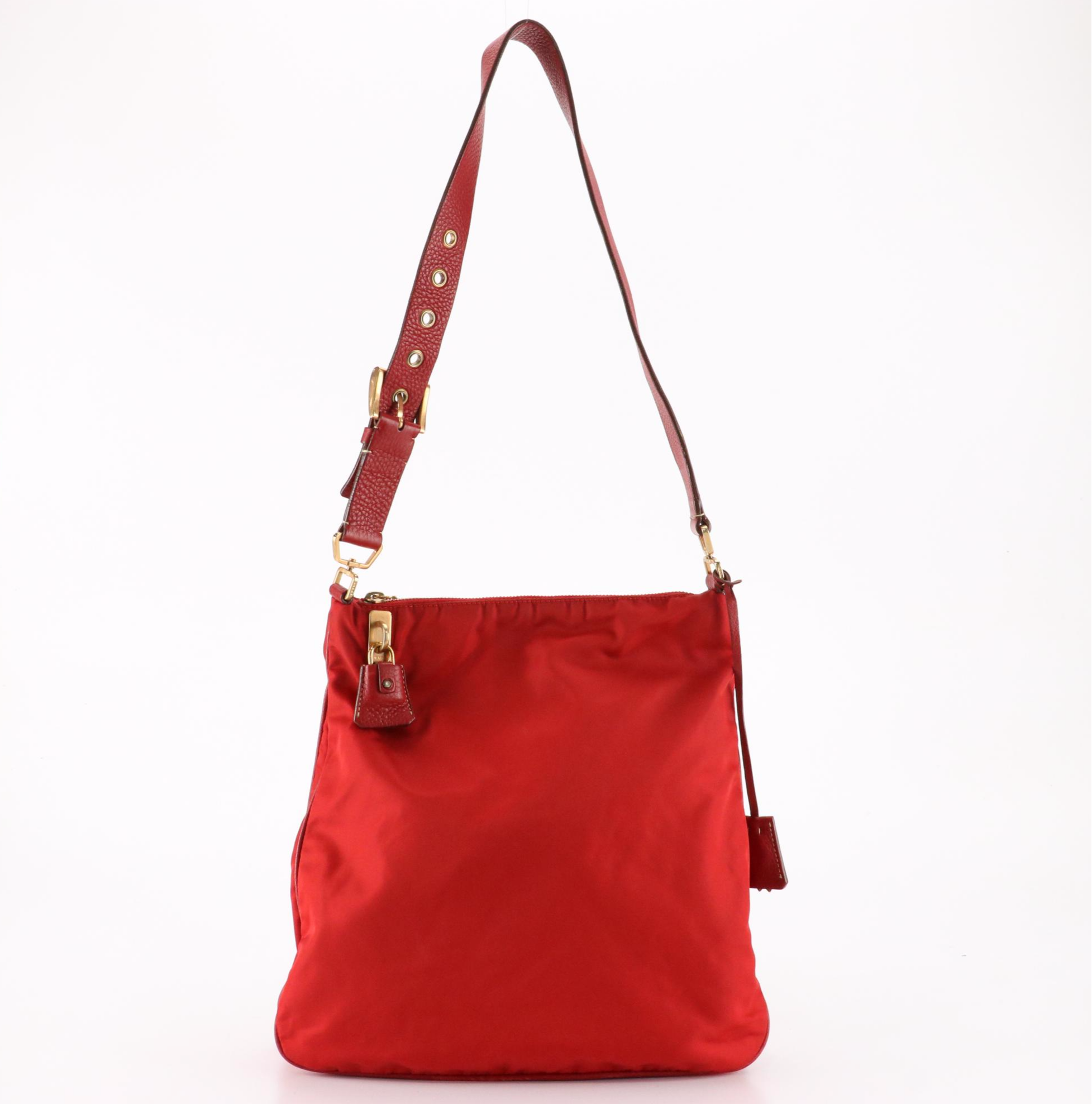 Prada Shoulder Bag in Tessuto Nylon with Leather Strap