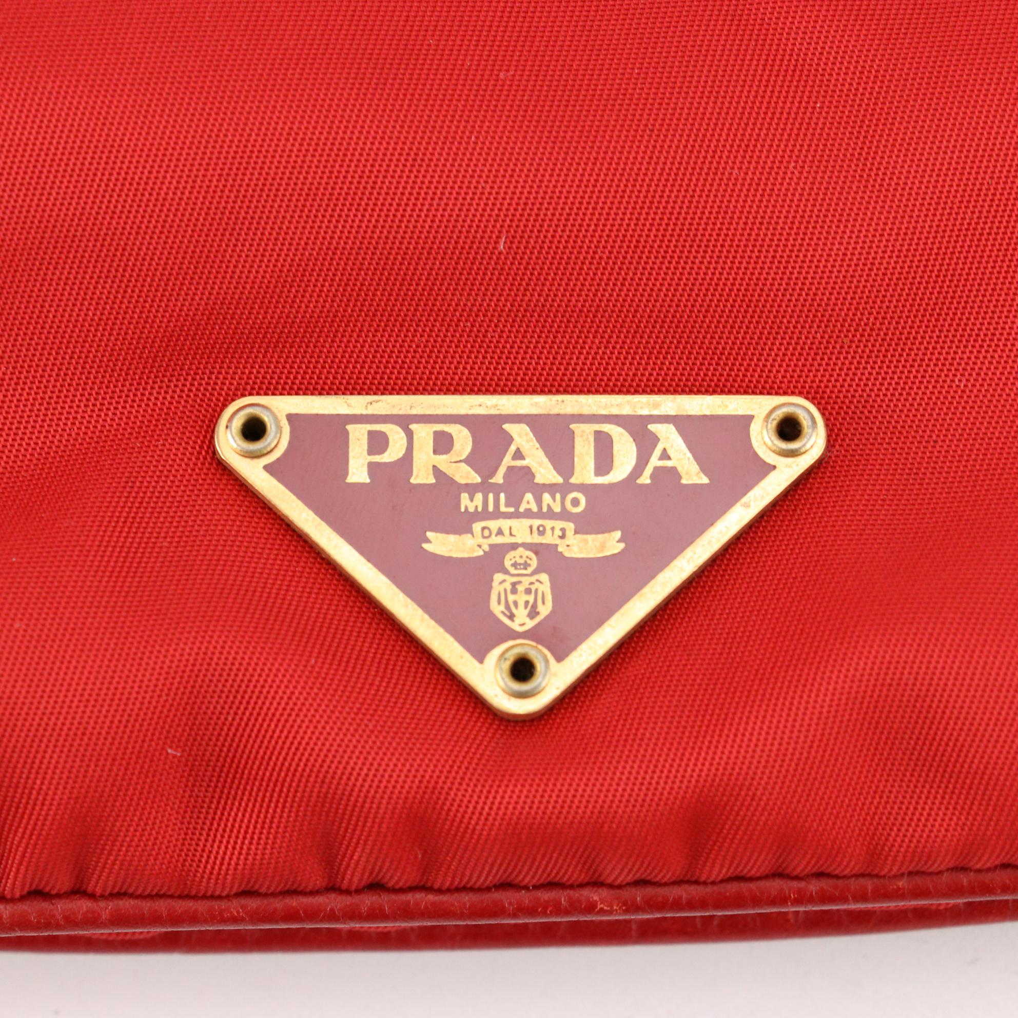 Prada Shoulder Bag in Tessuto Nylon with Leather Strap