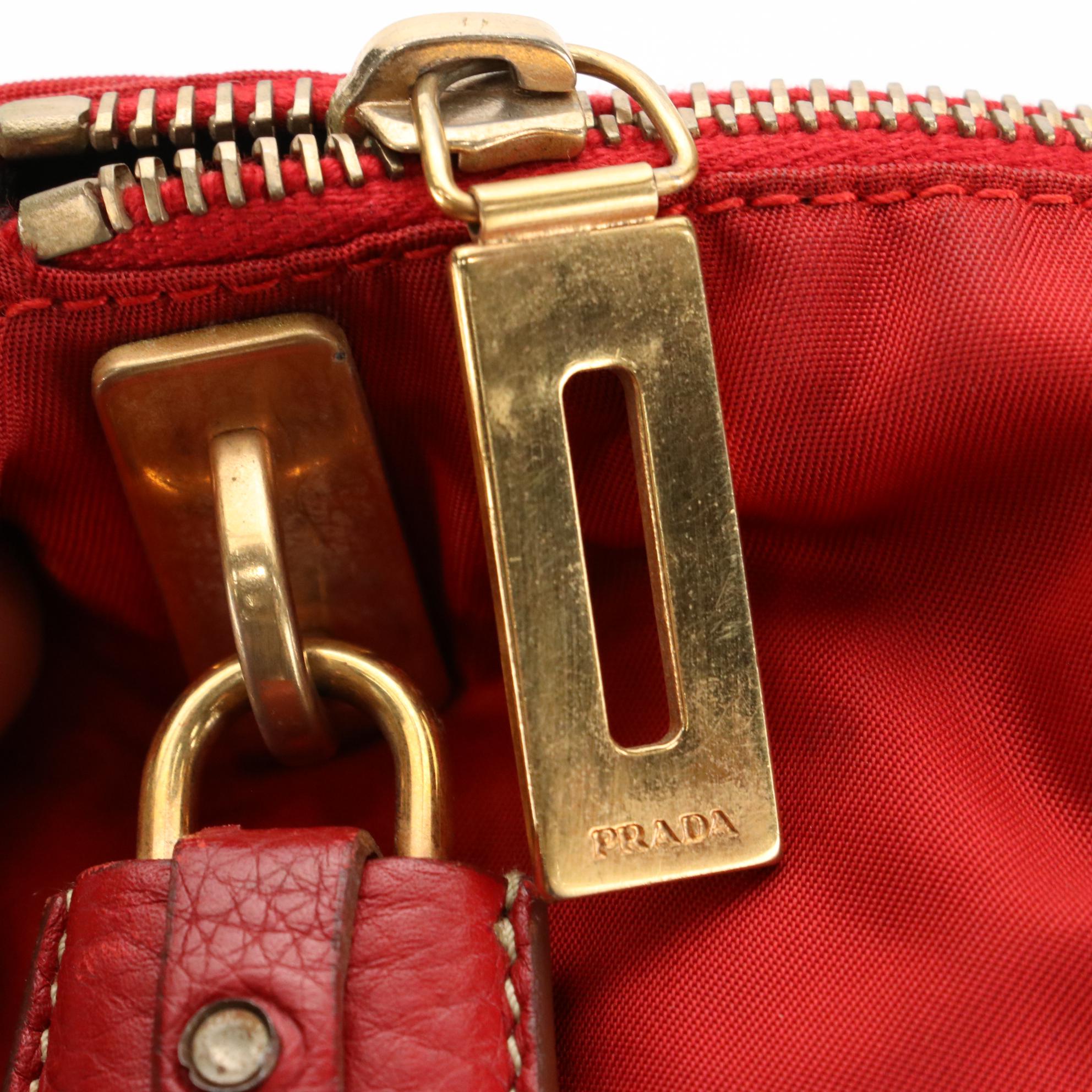 Prada Shoulder Bag in Tessuto Nylon with Leather Strap