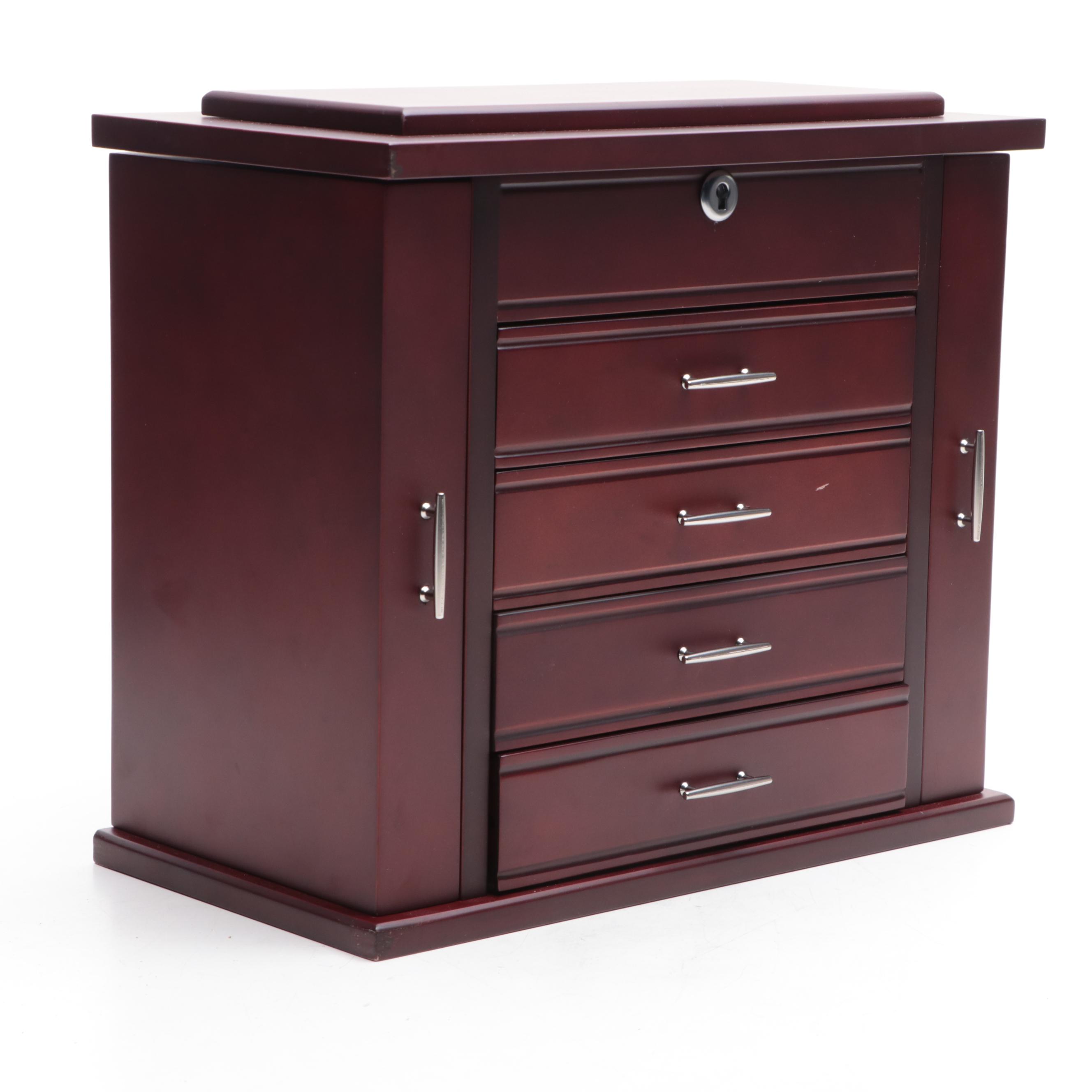 Jere Jewelry Box in Cherry Finish