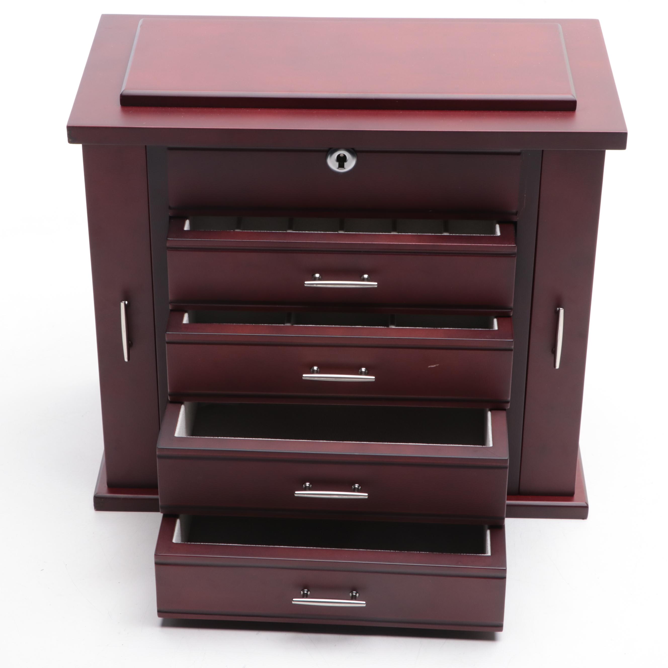 Jere Jewelry Box in Cherry Finish