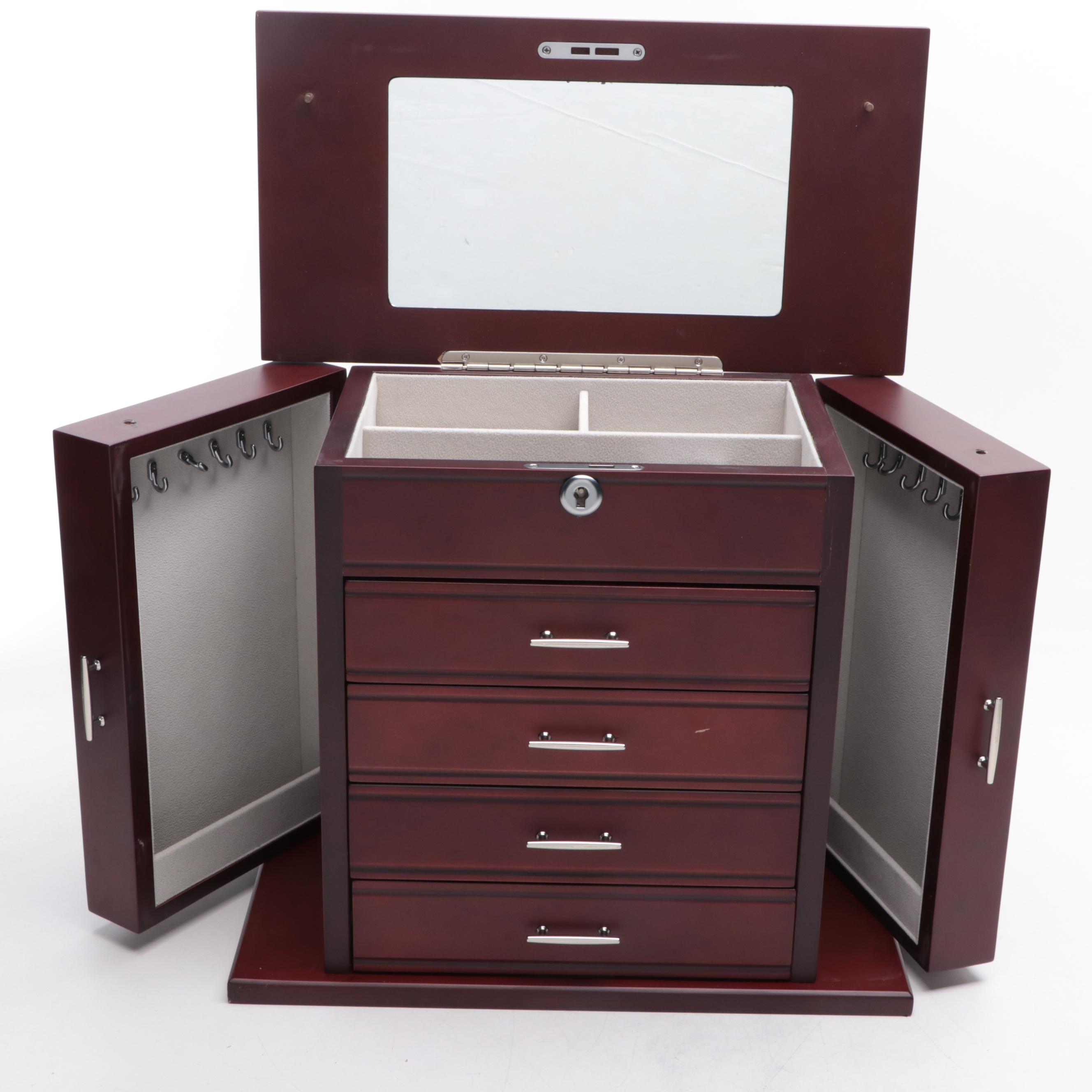 Jere Jewelry Box in Cherry Finish