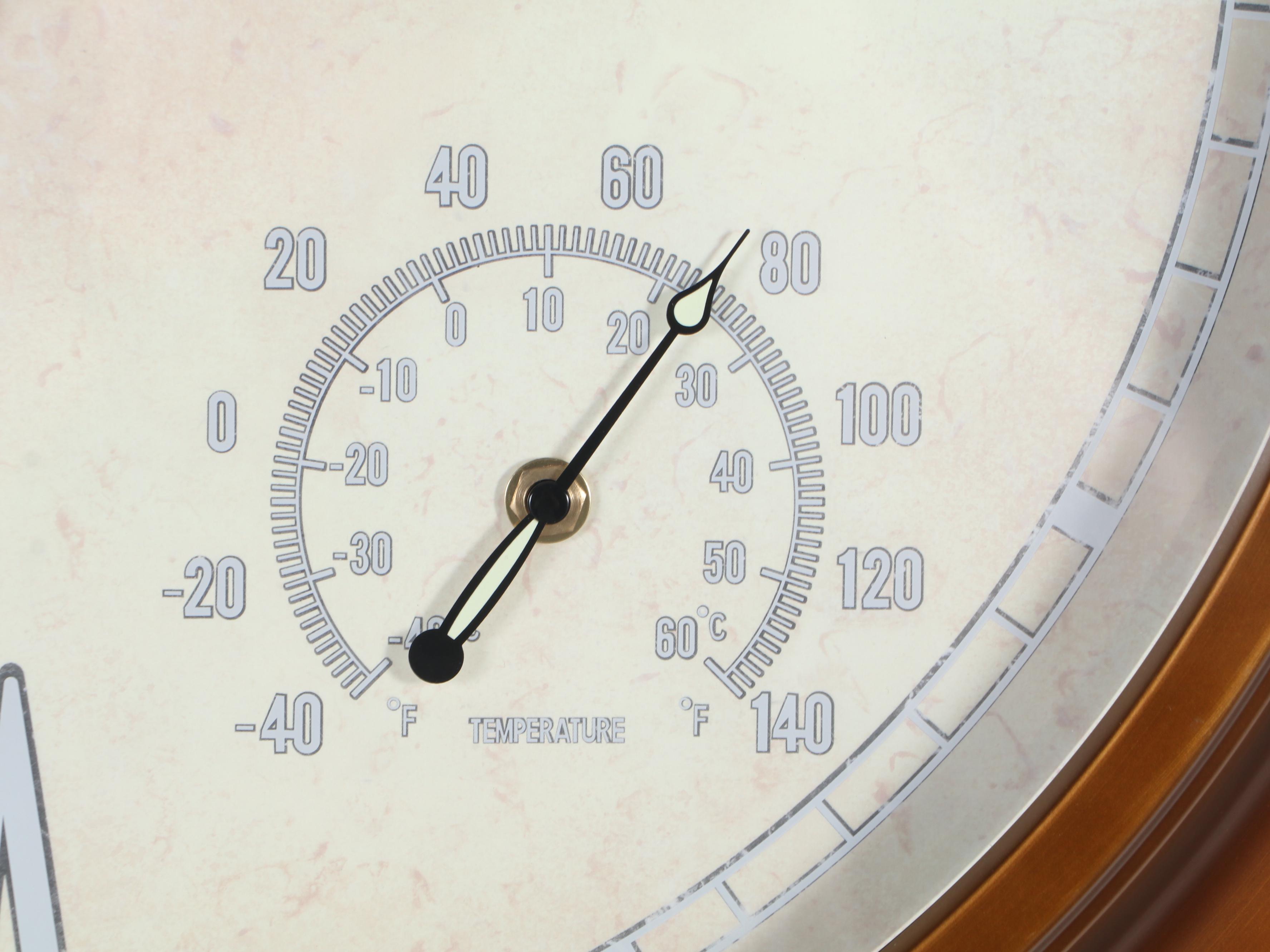 24" Outdoor Lighted Atomic Clock With LED Thermometer Hygrometer