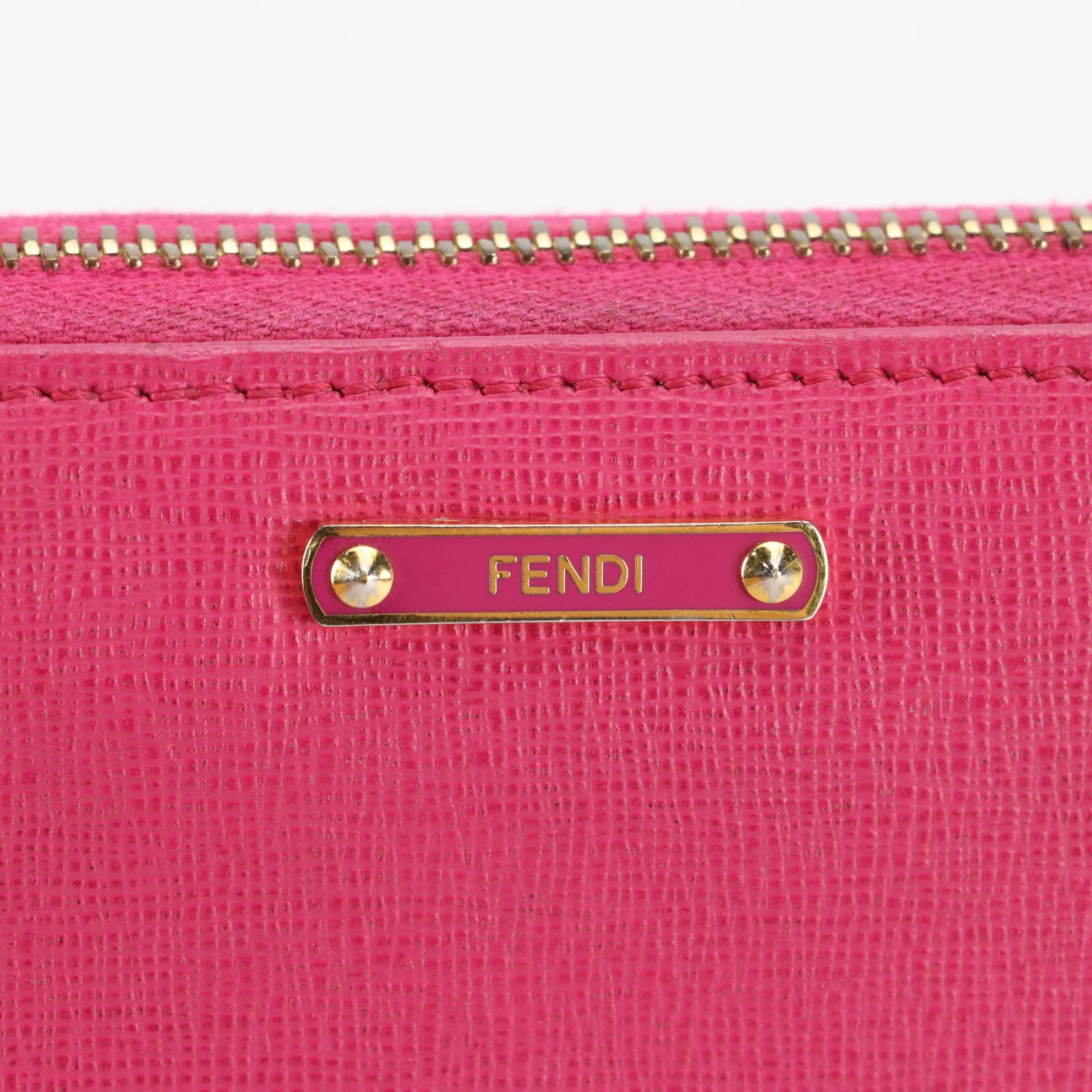 Fendi Zip-Around Wallet in Vitello Elite