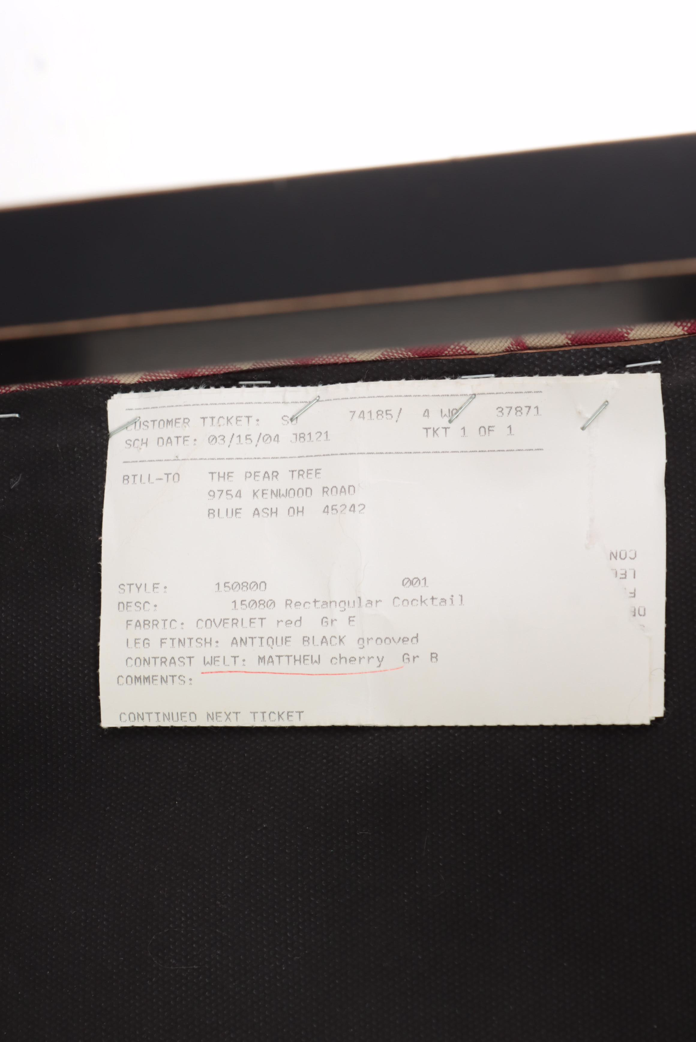 Johnston Benchworks Red Upholstered Bench