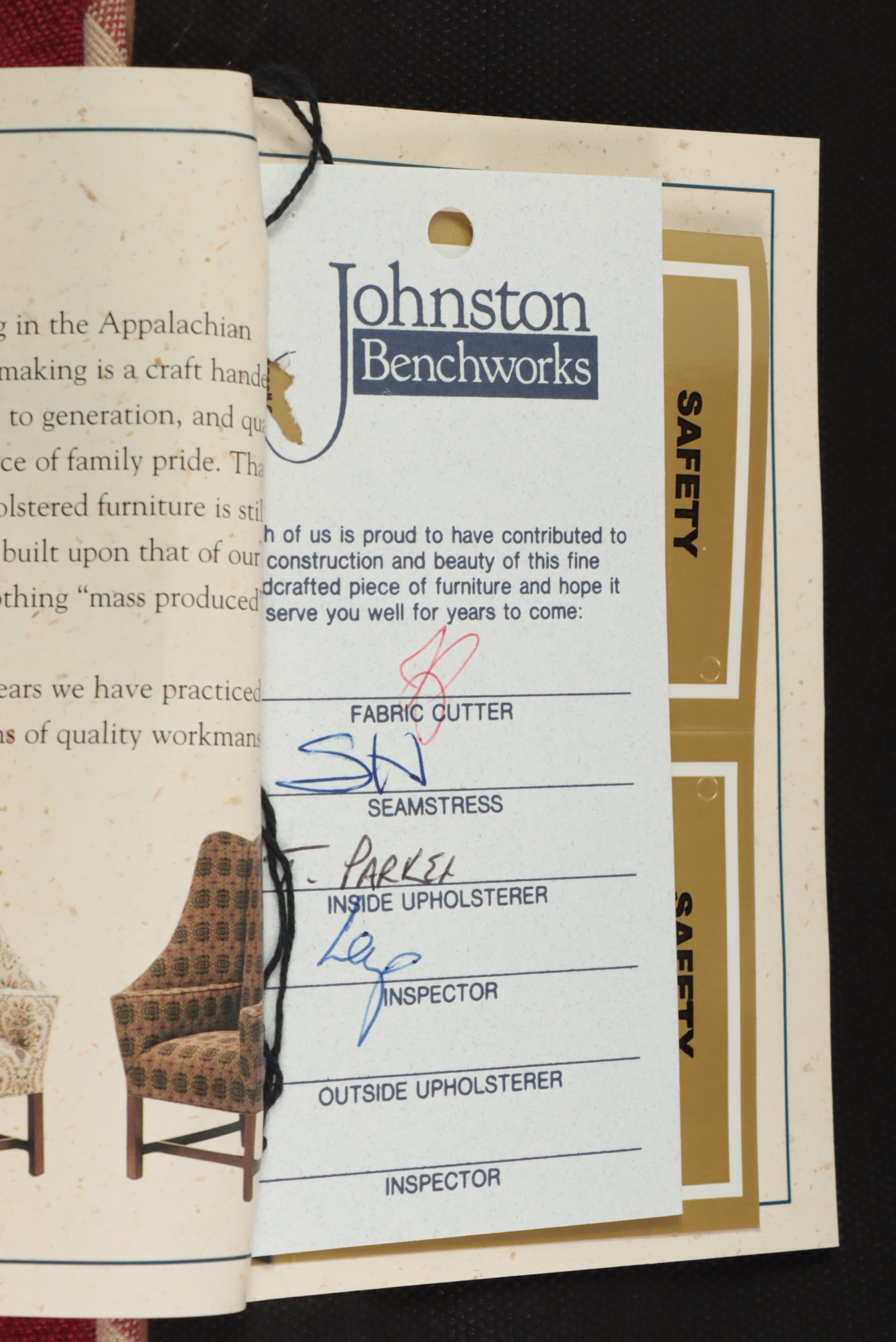 Johnston Benchworks Red Upholstered Bench