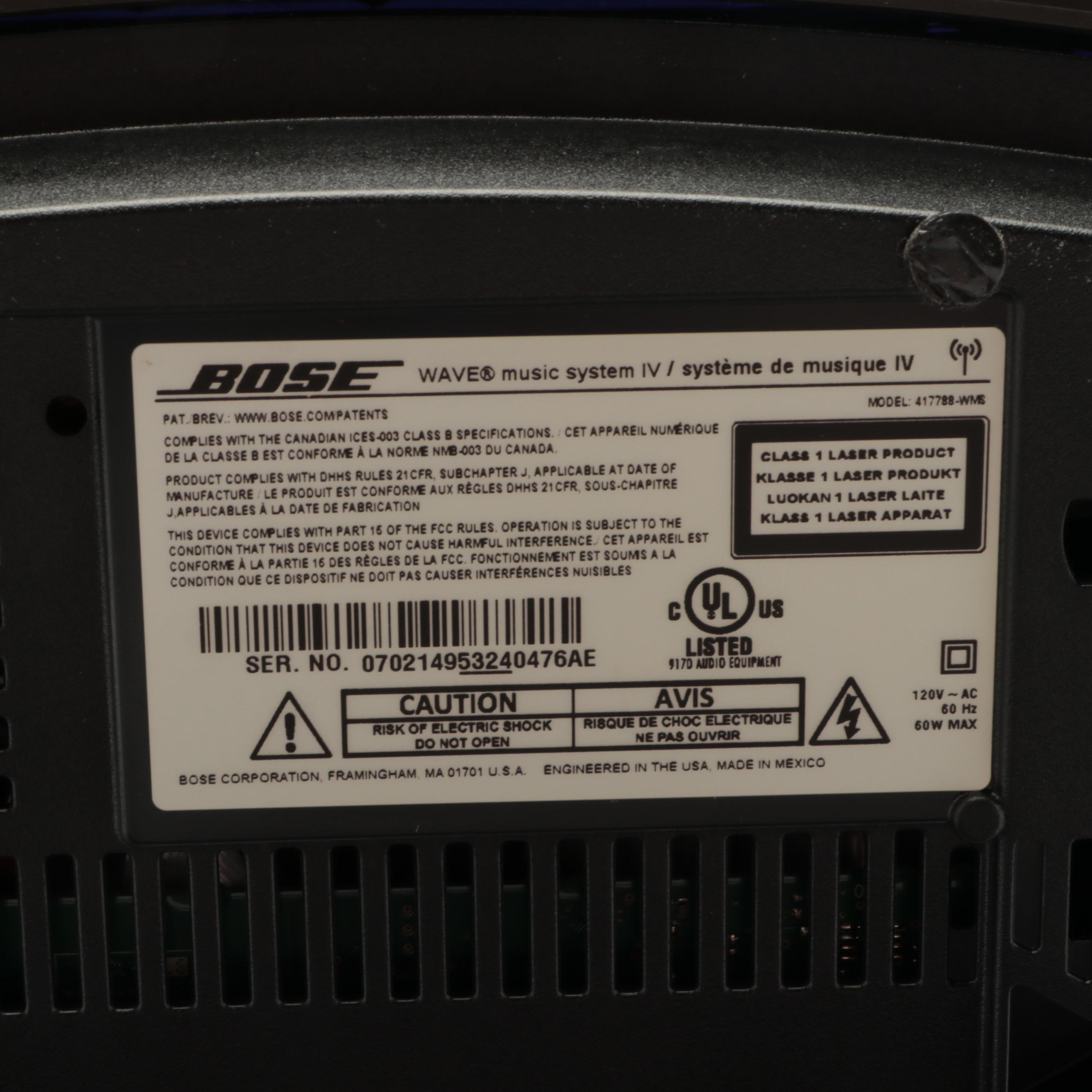 Bose Wave Music System with Sound Touch Pedestal