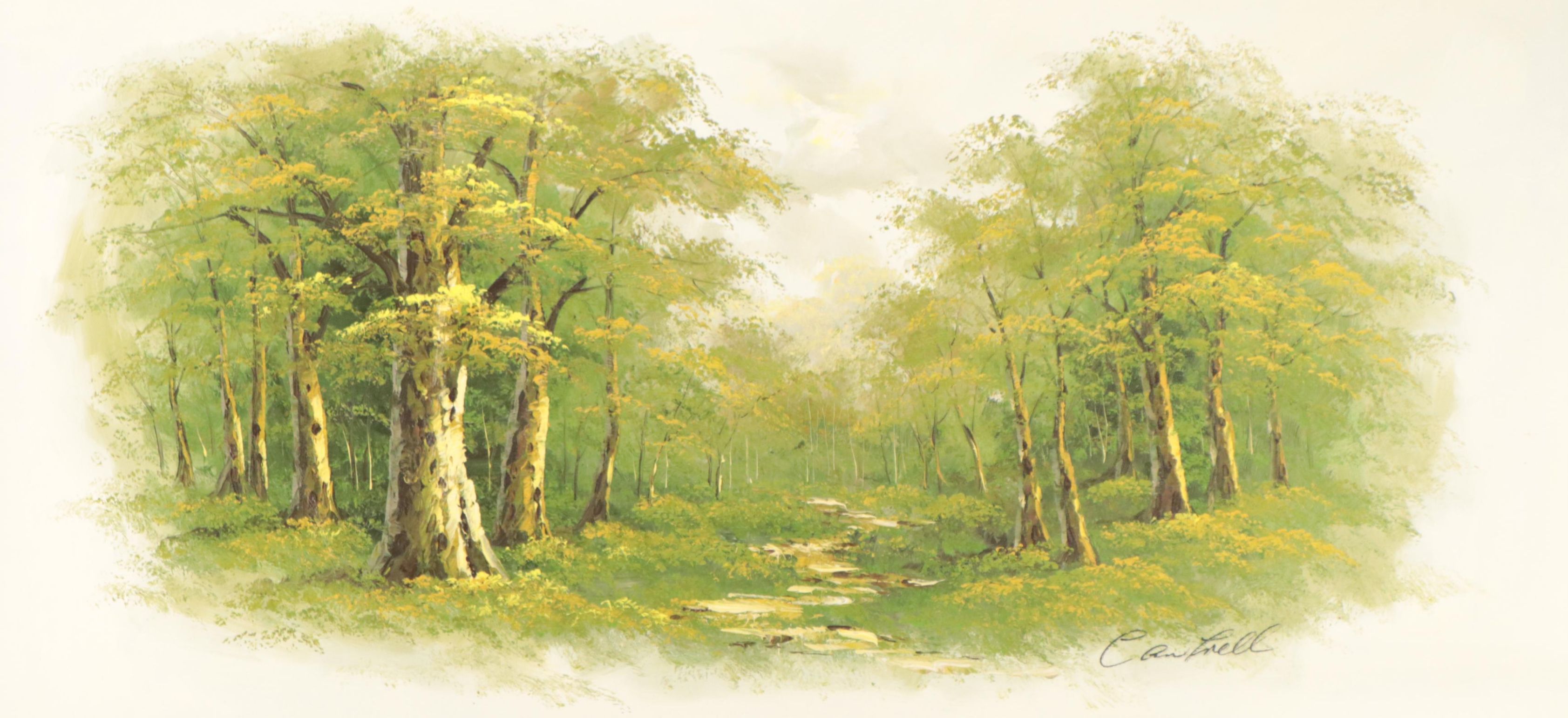 Oil Painting of a Forest Landscape