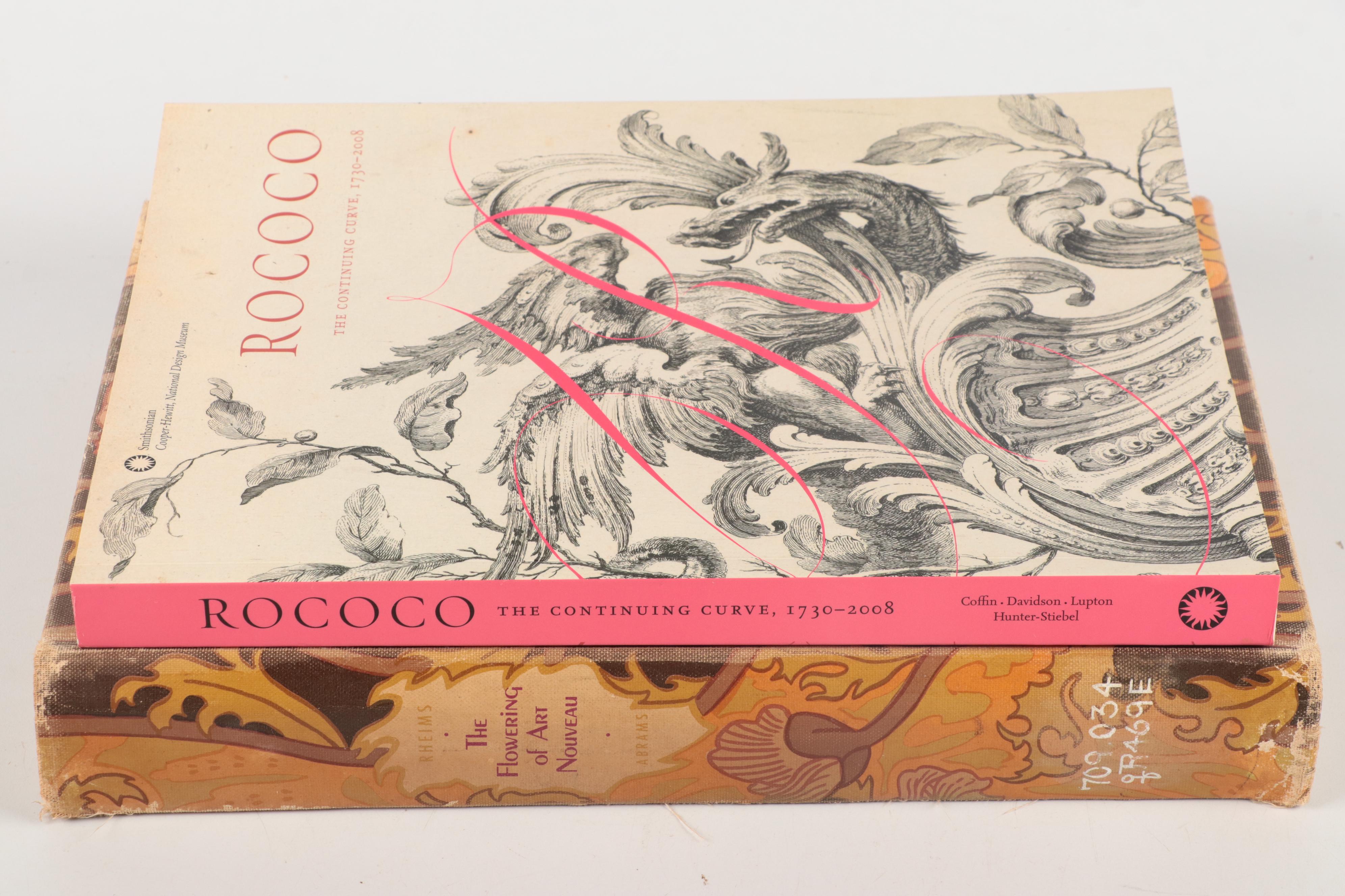 "The Flowering of Art Nouveau" and "Rococo: The Continuing Curve" Art Books