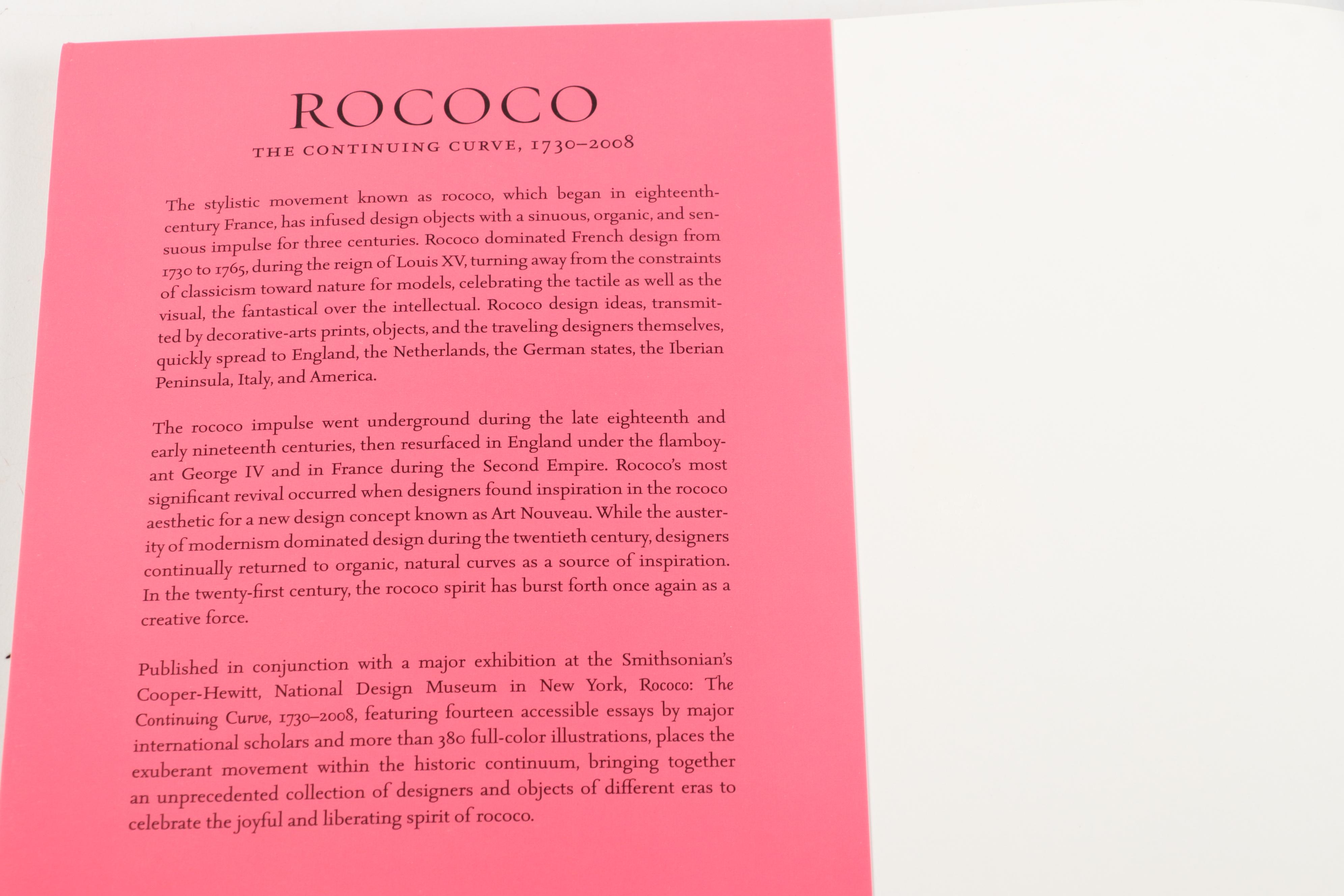 "The Flowering of Art Nouveau" and "Rococo: The Continuing Curve" Art Books