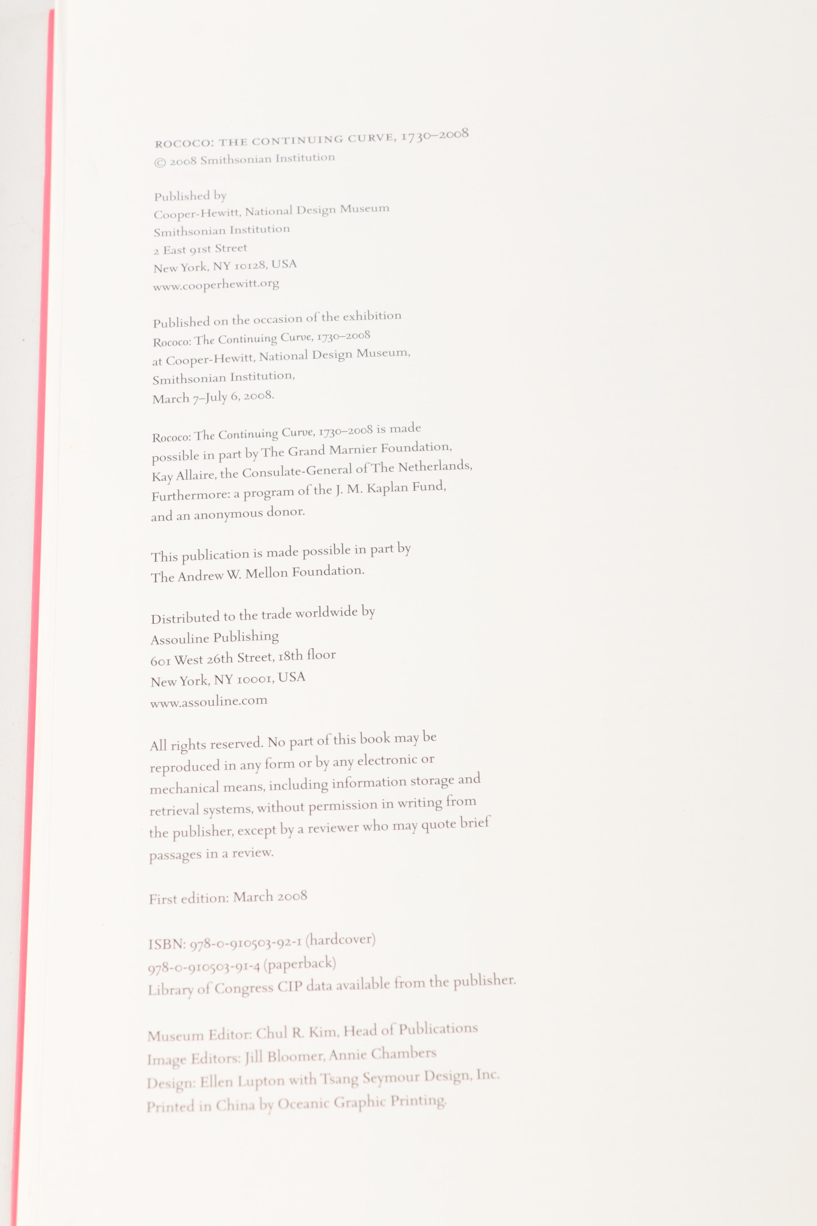 "The Flowering of Art Nouveau" and "Rococo: The Continuing Curve" Art Books