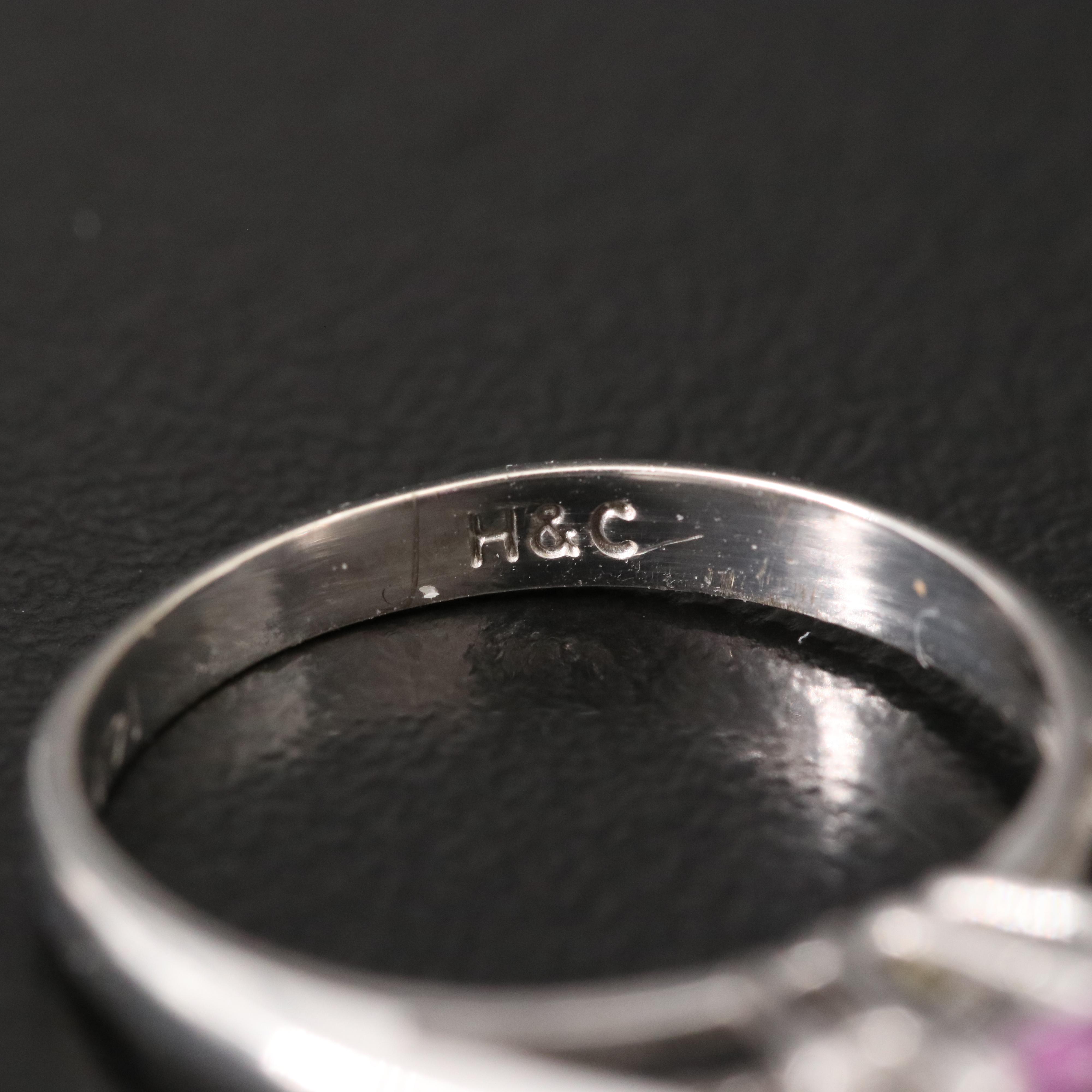 14K Pink Sapphire and Diamond Ring