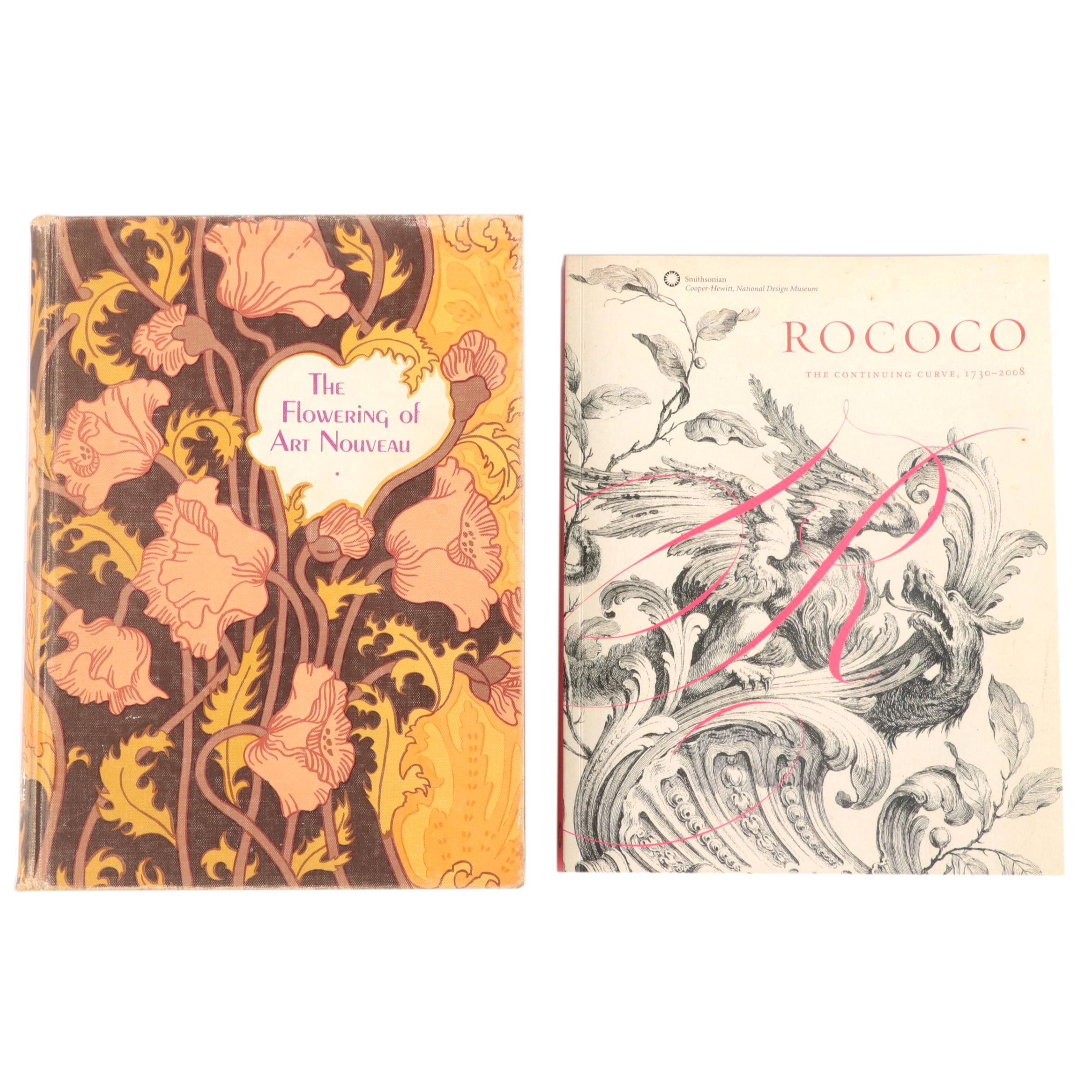 "The Flowering of Art Nouveau" and "Rococo: The Continuing Curve" Art Books