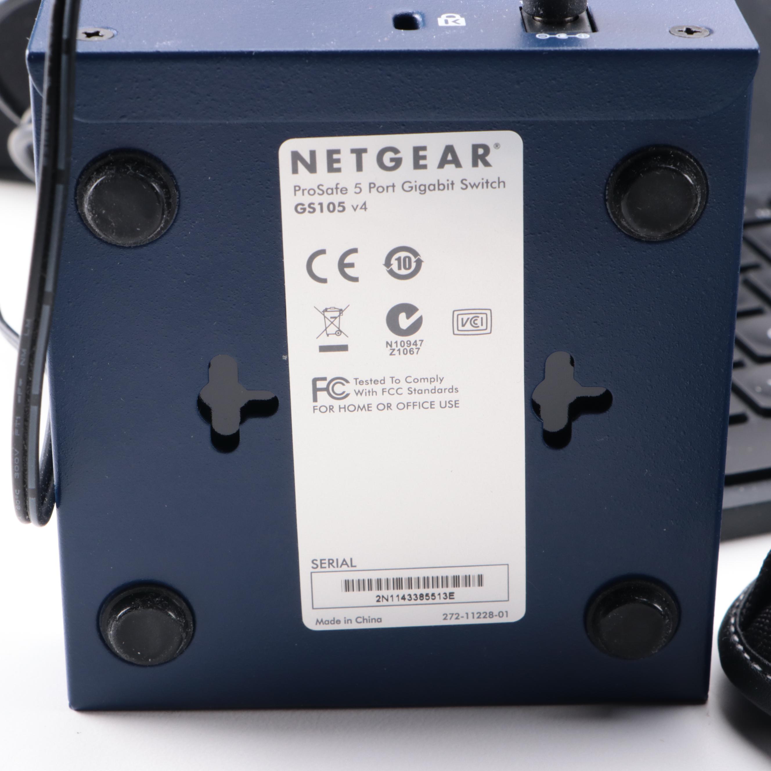 VIVO Computer Monitor Mount with NETGEAR Prosafe 5 Port Gigabit Switch, and More