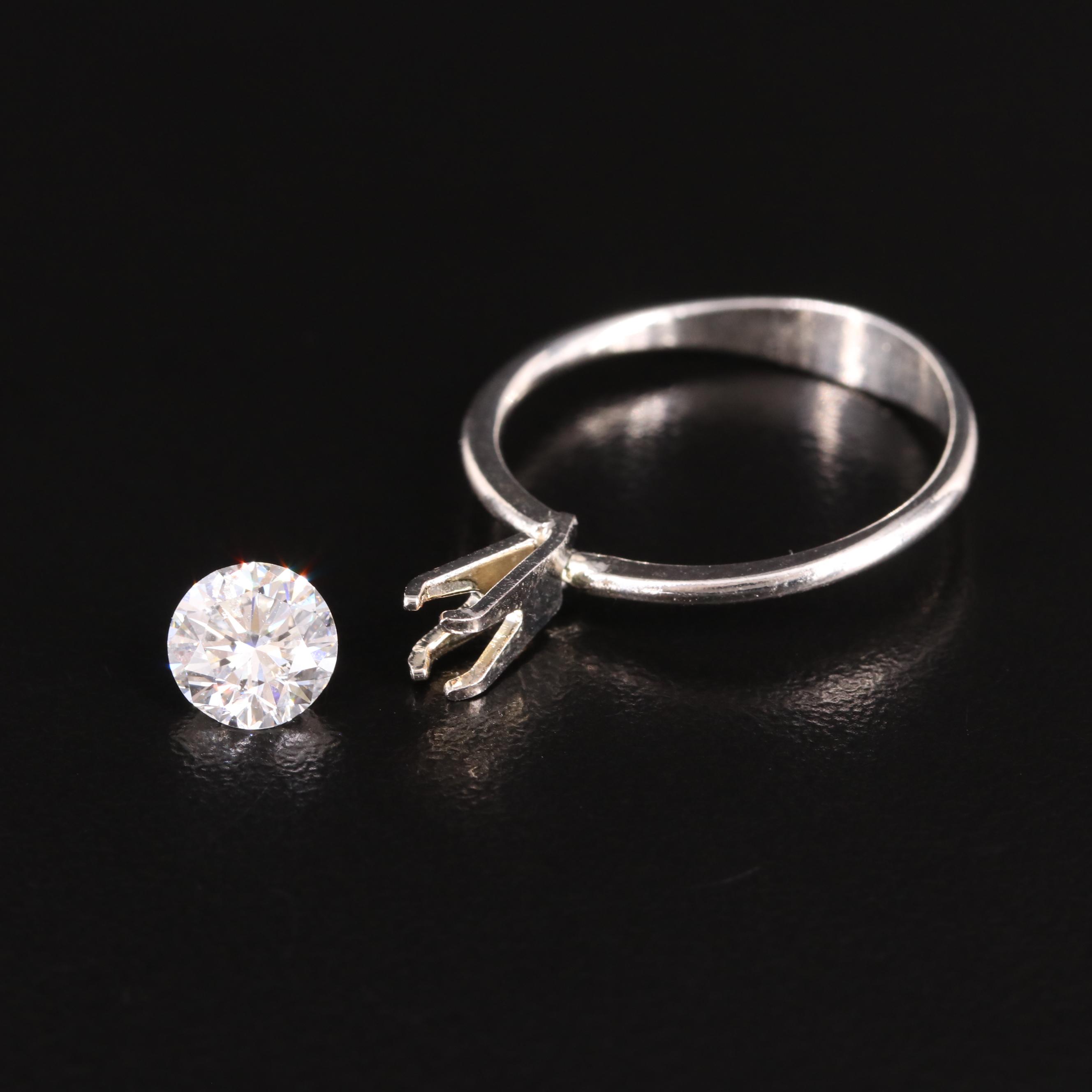 Loose 1.31 CT Diamond with Display Ring
