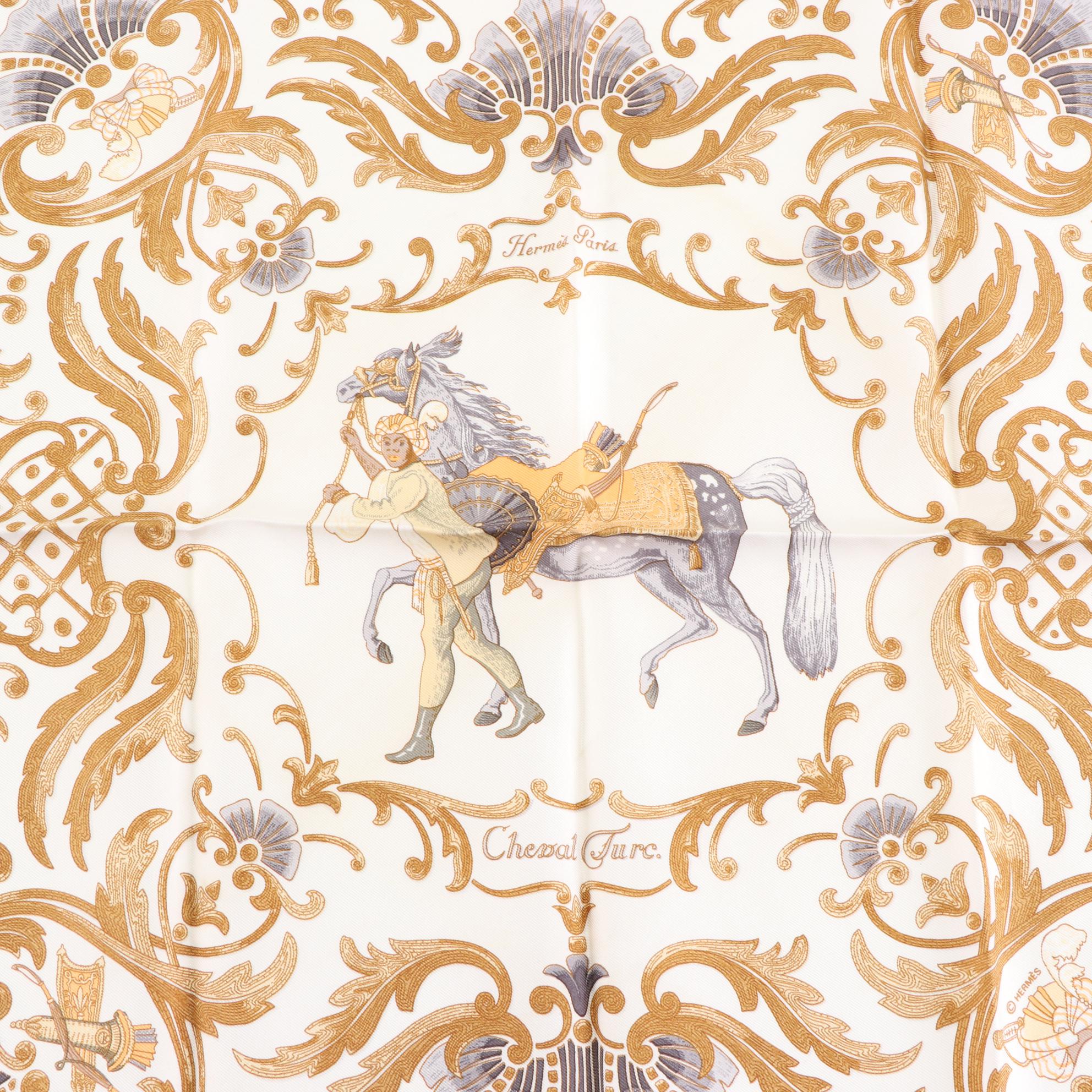 Hermès "Cheval Turc" Scarf 45 in Silk Twill