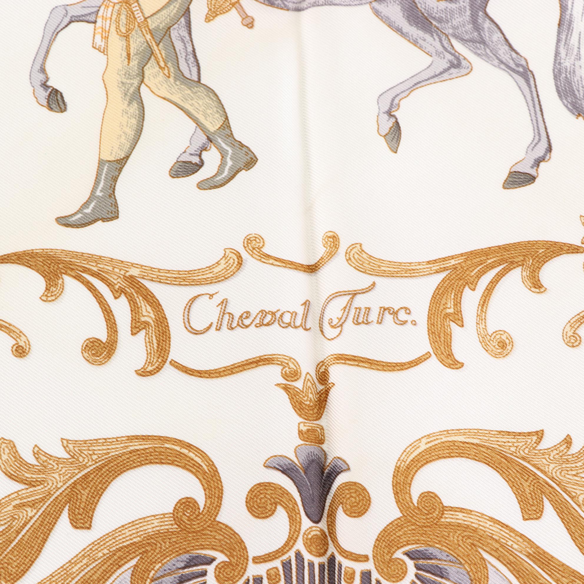 Hermès "Cheval Turc" Scarf 45 in Silk Twill