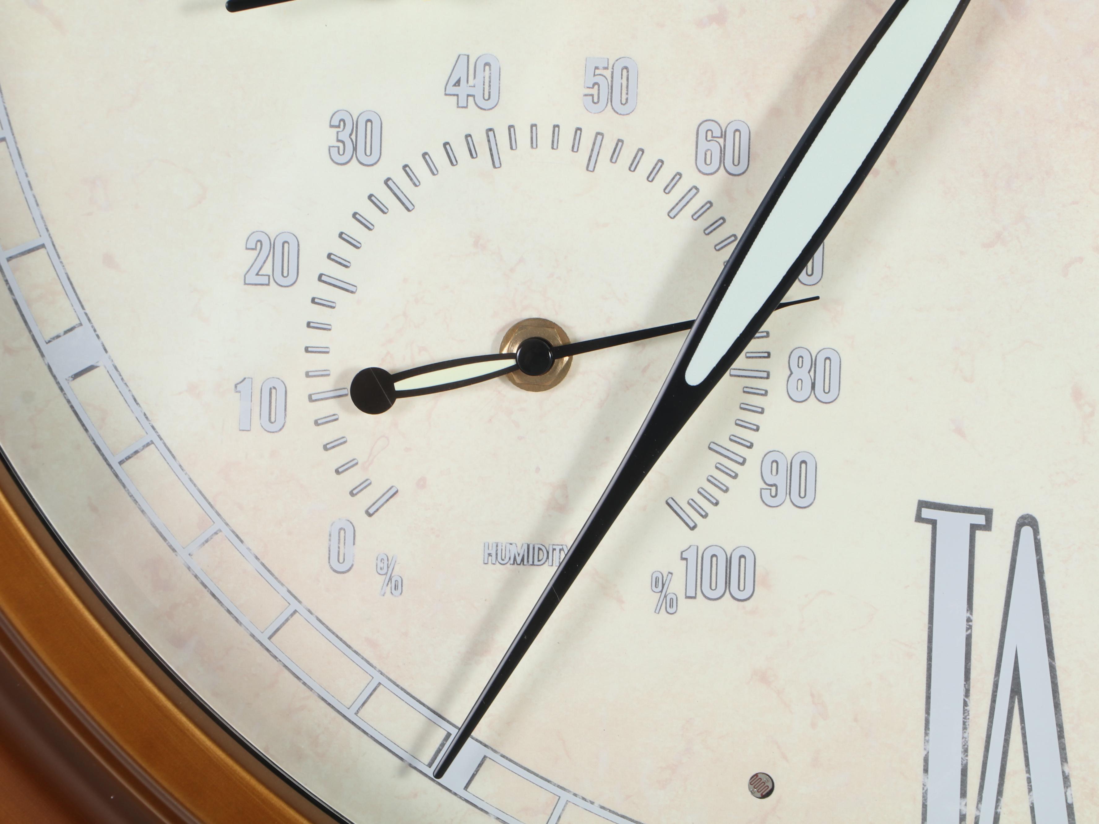 24" Outdoor Lighted Atomic Clock With LED Thermometer Hygrometer