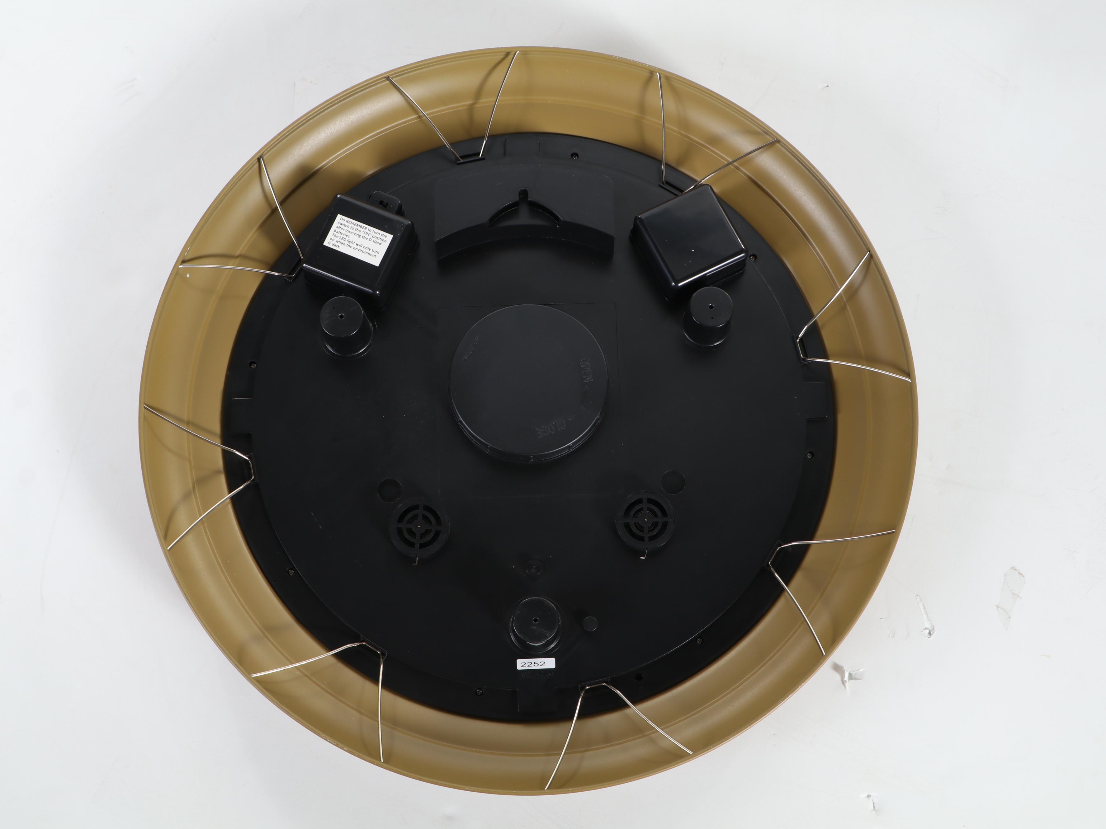 24" Outdoor Lighted Atomic Clock With LED Thermometer Hygrometer