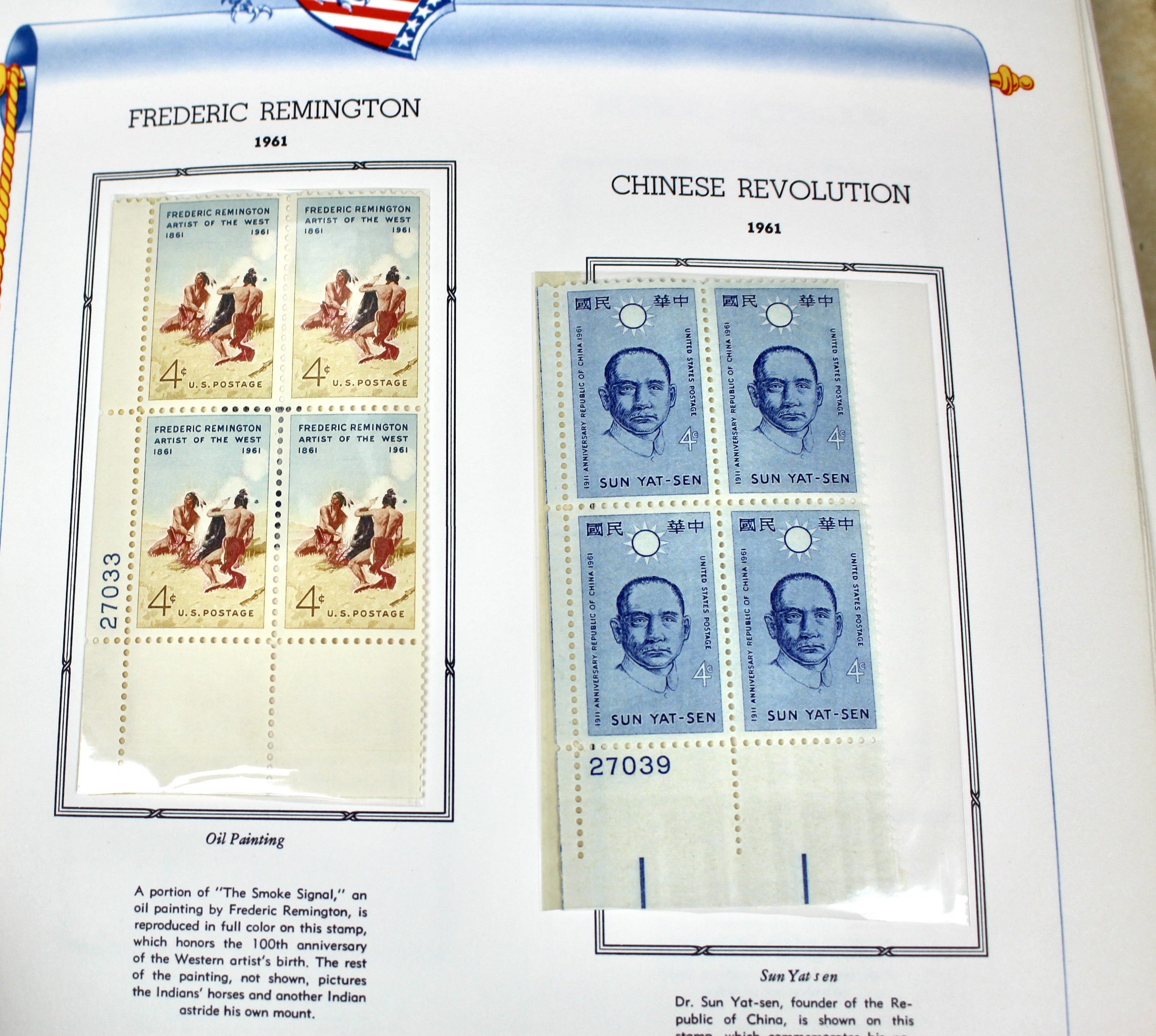 U.S. Postage Stamp Plate Block Collection, 1945 to 1973
