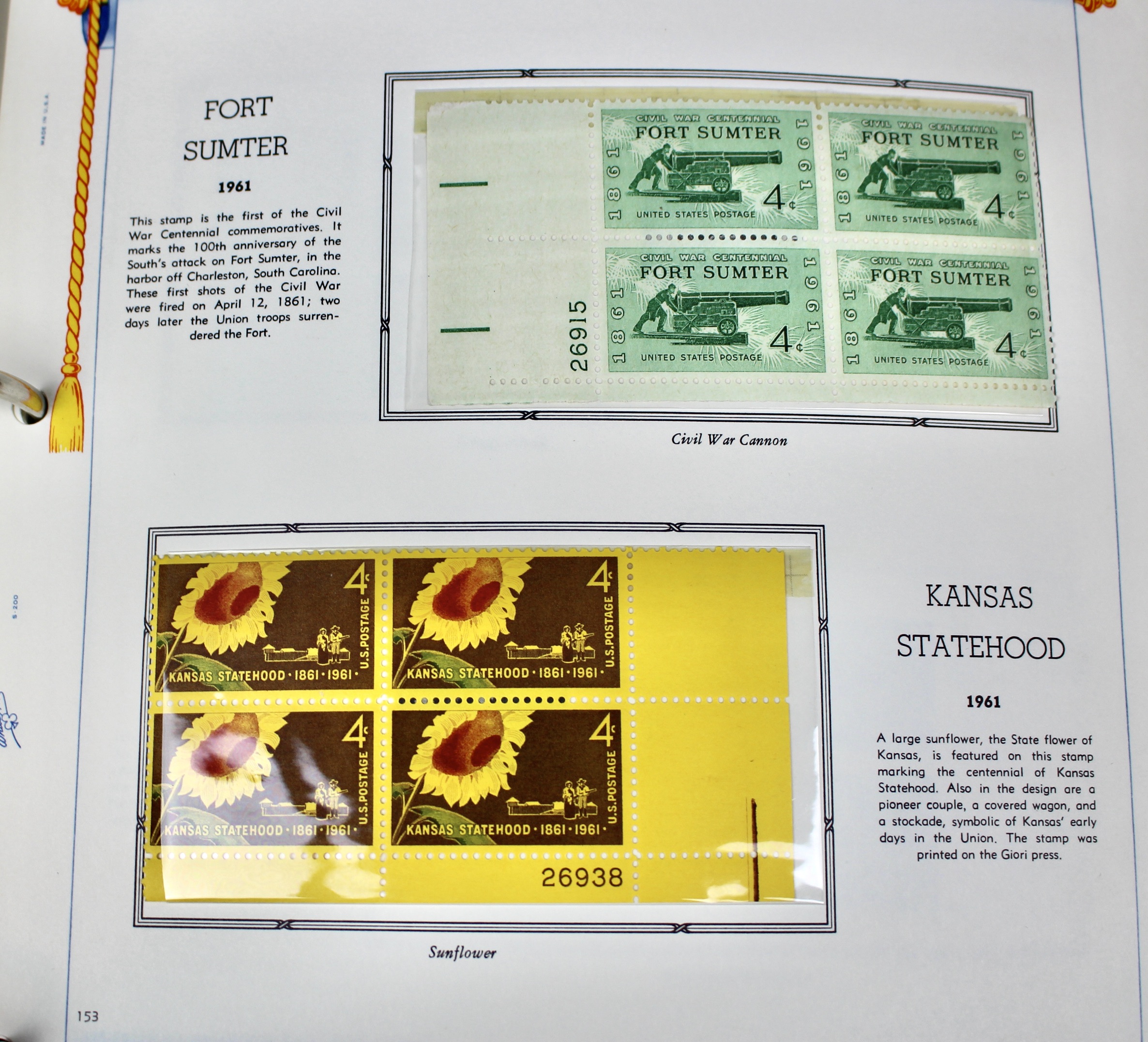 U.S. Postage Stamp Plate Block Collection, 1945 to 1973
