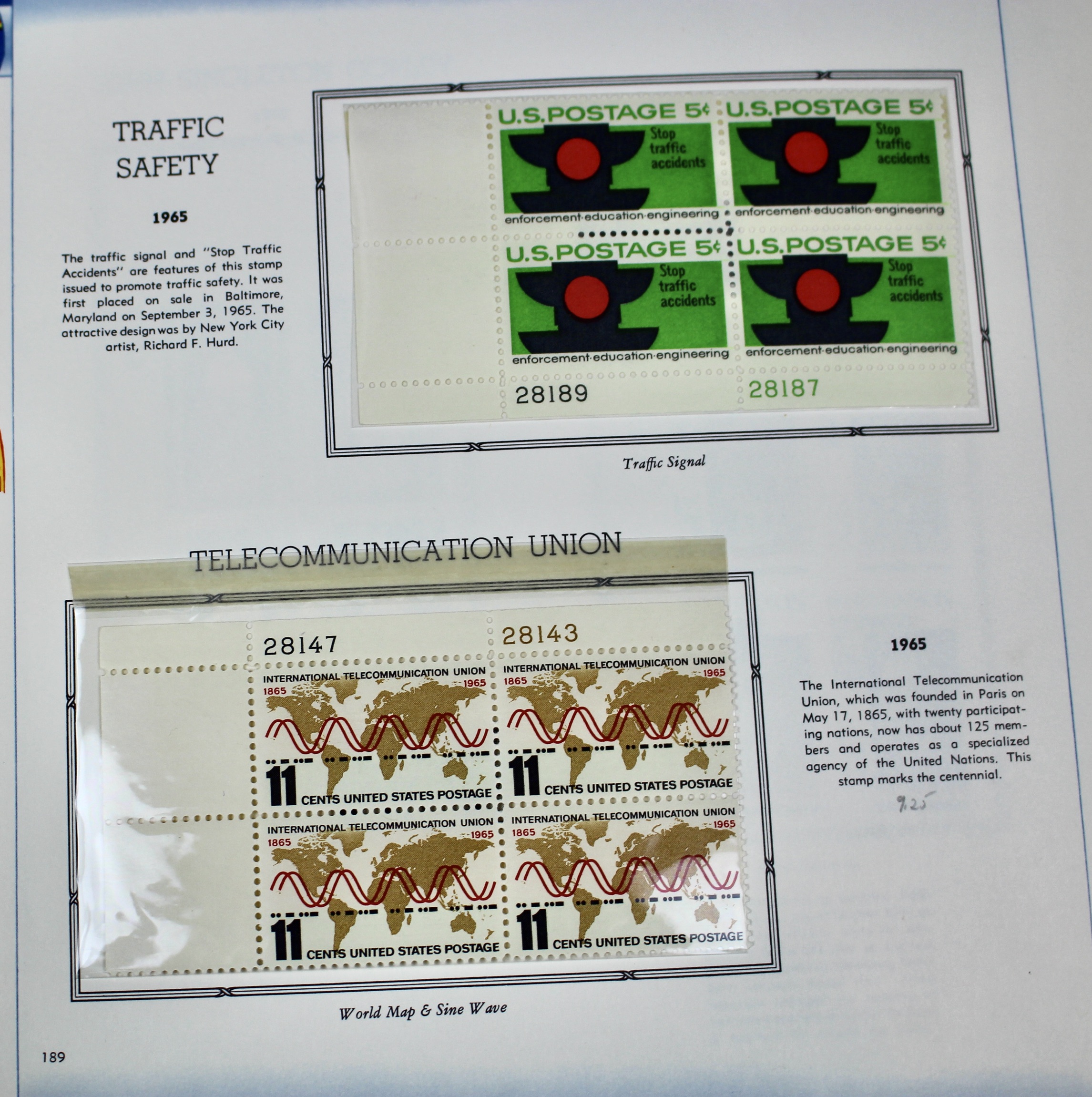 U.S. Postage Stamp Plate Block Collection, 1945 to 1973