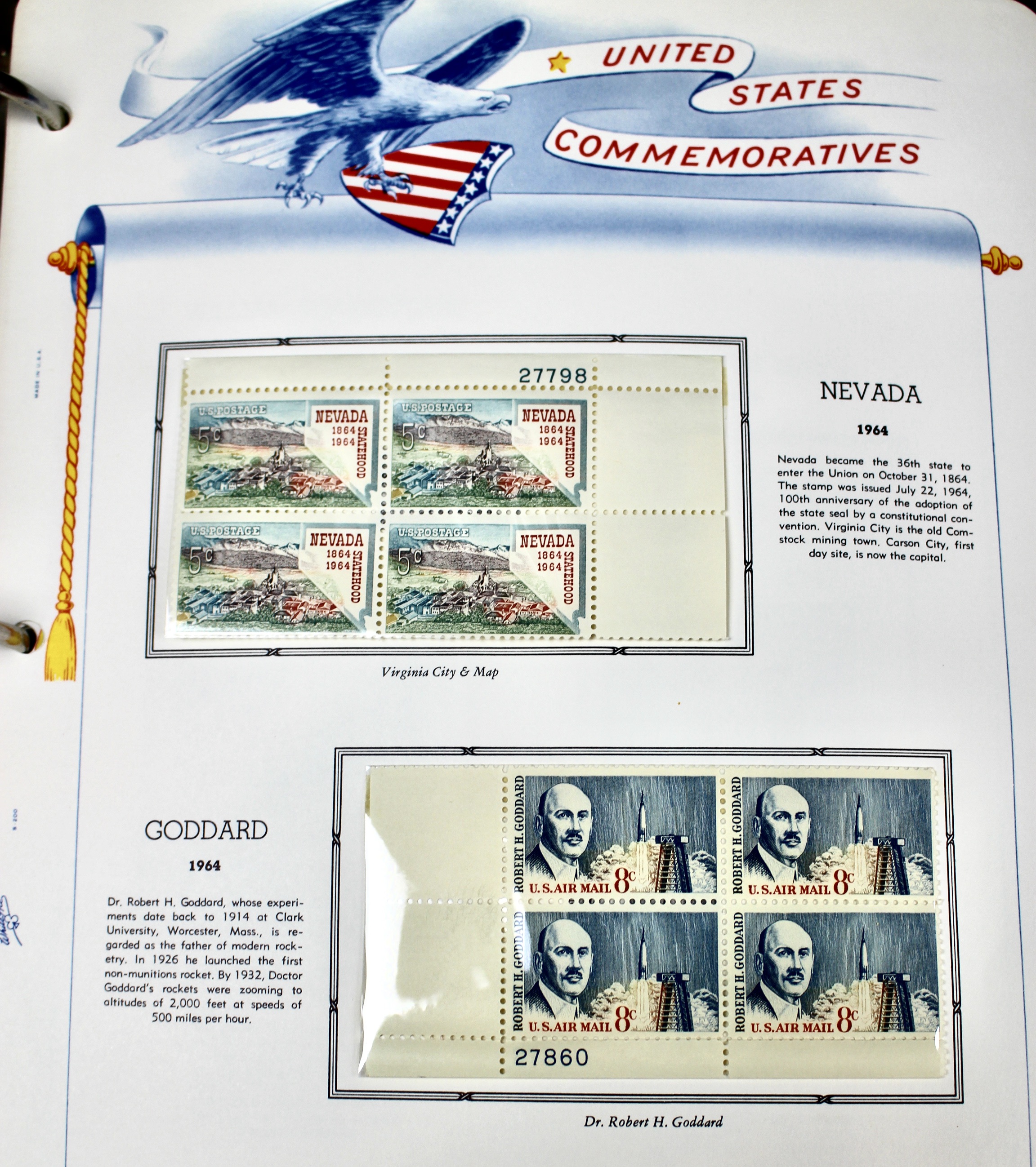 U.S. Postage Stamp Plate Block Collection, 1945 to 1973