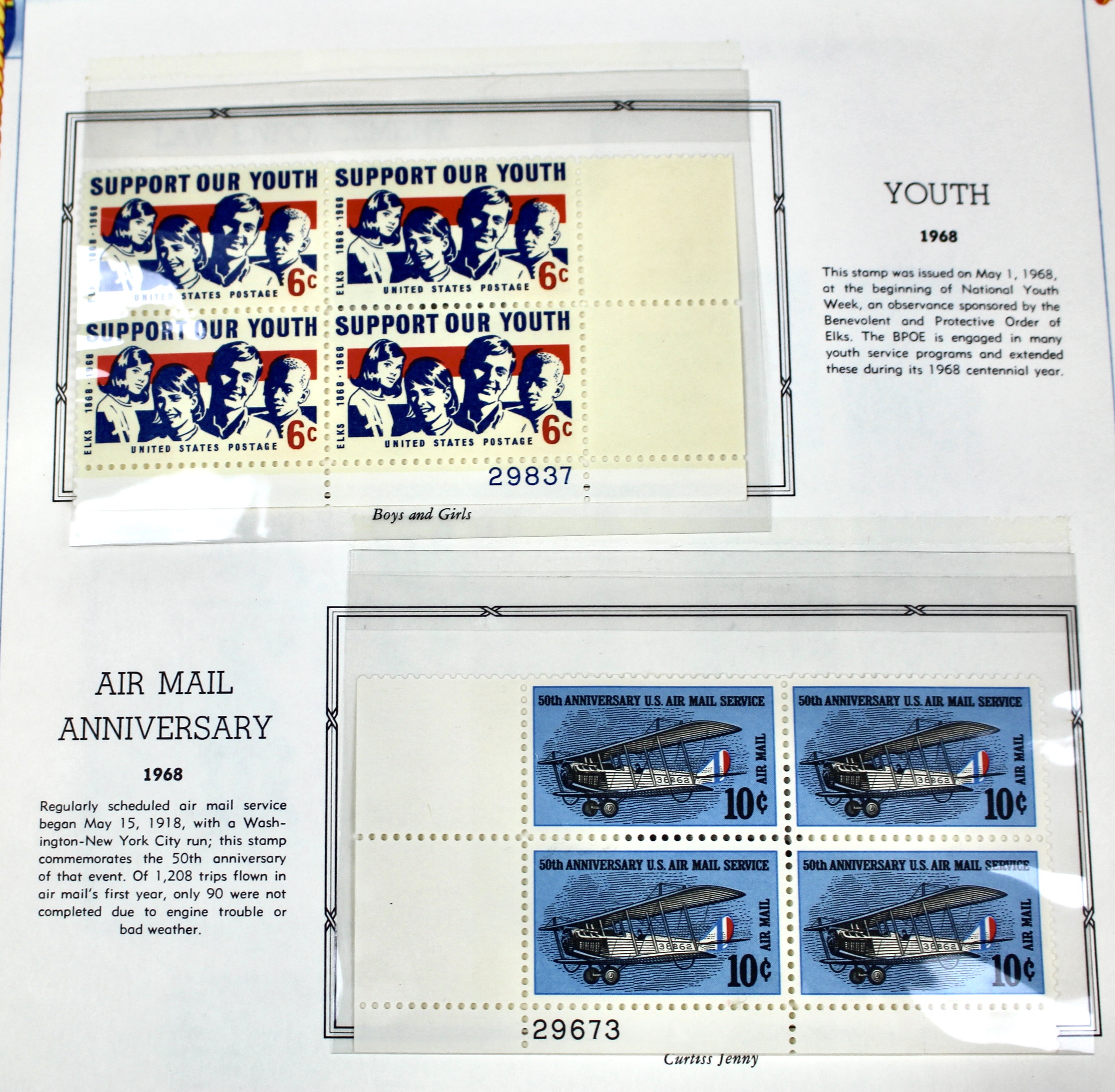 U.S. Postage Stamp Plate Block Collection, 1945 to 1973