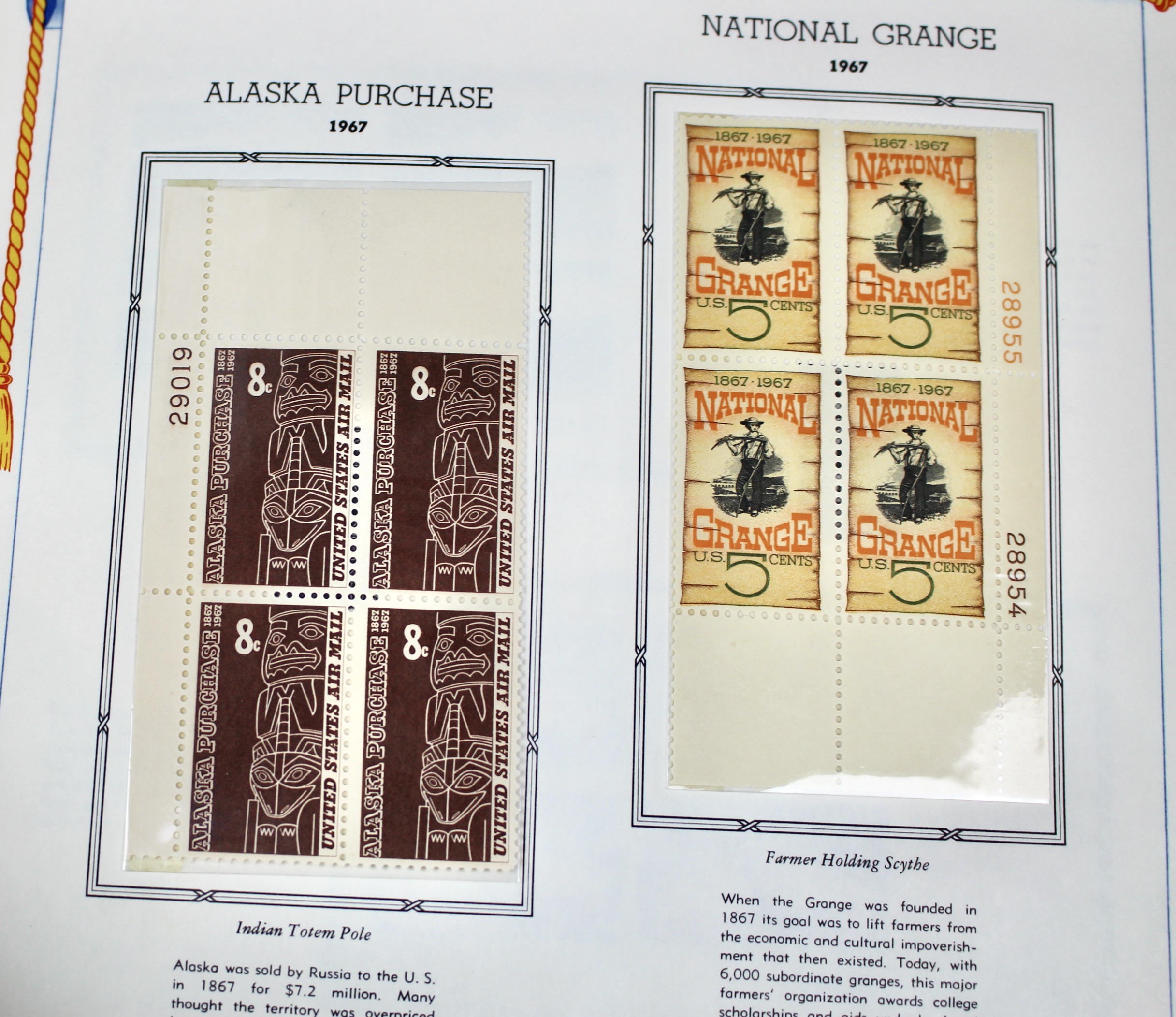 U.S. Postage Stamp Plate Block Collection, 1945 to 1973