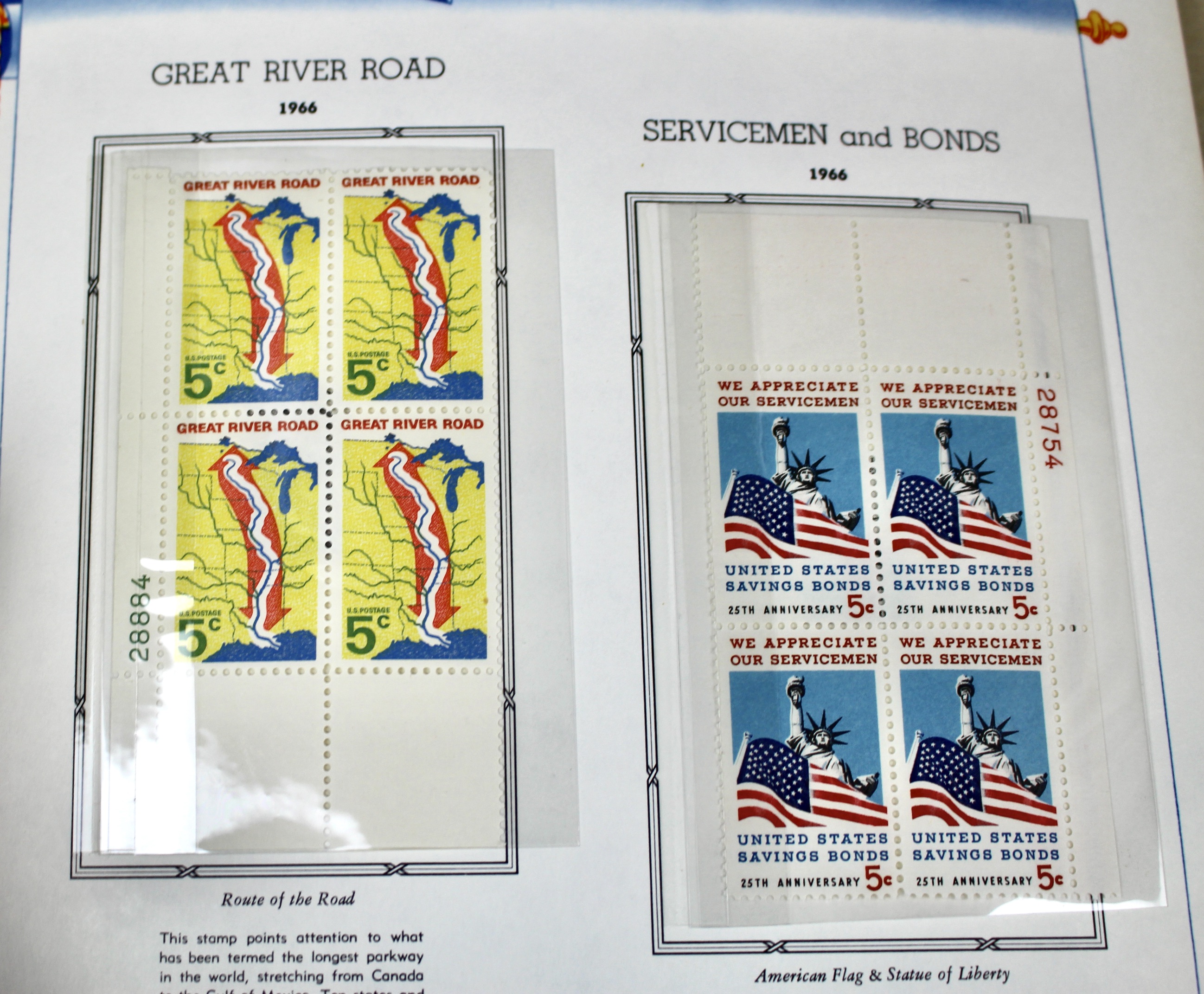 U.S. Postage Stamp Plate Block Collection, 1945 to 1973