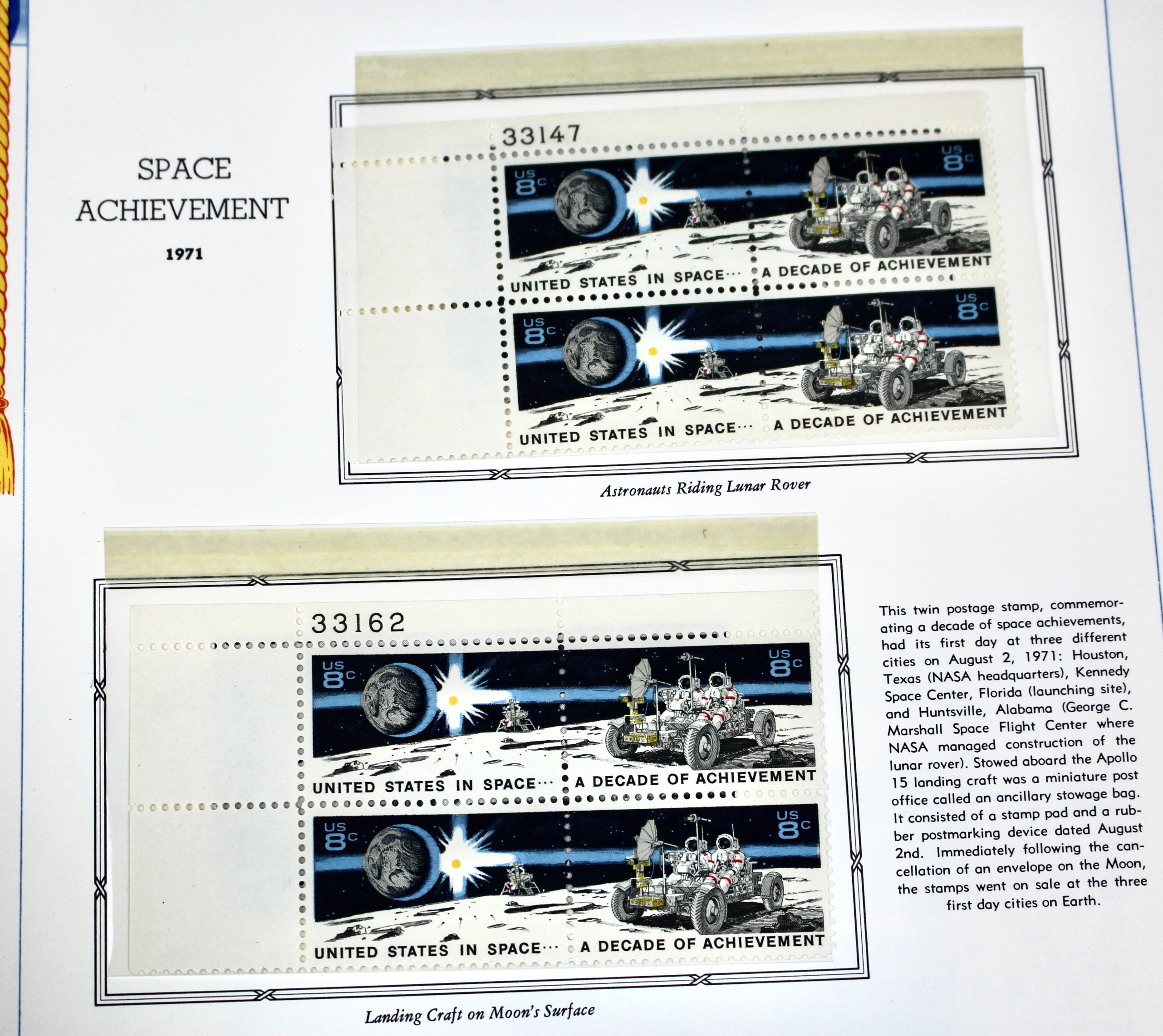 U.S. Postage Stamp Plate Block Collection, 1945 to 1973