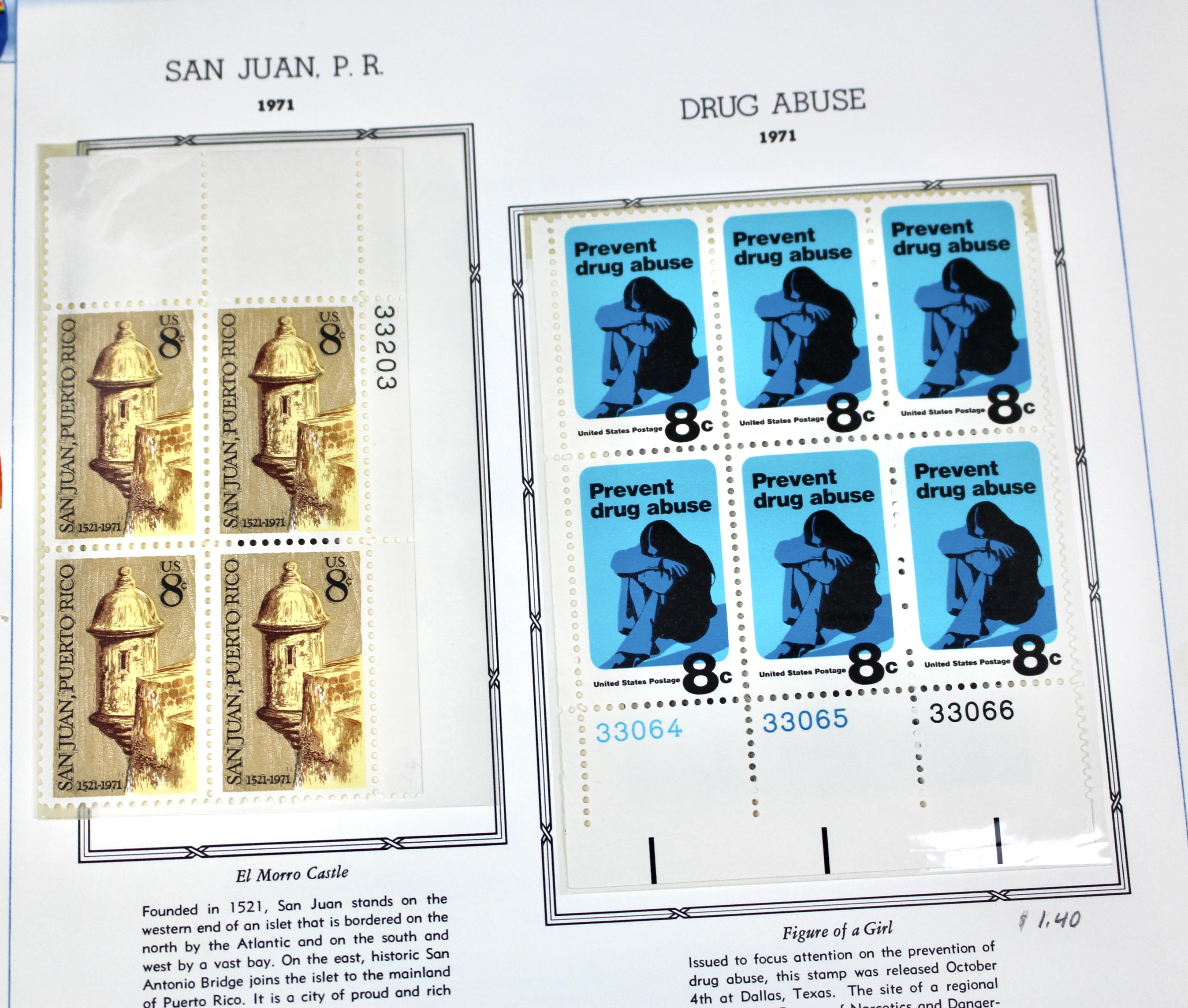 U.S. Postage Stamp Plate Block Collection, 1945 to 1973