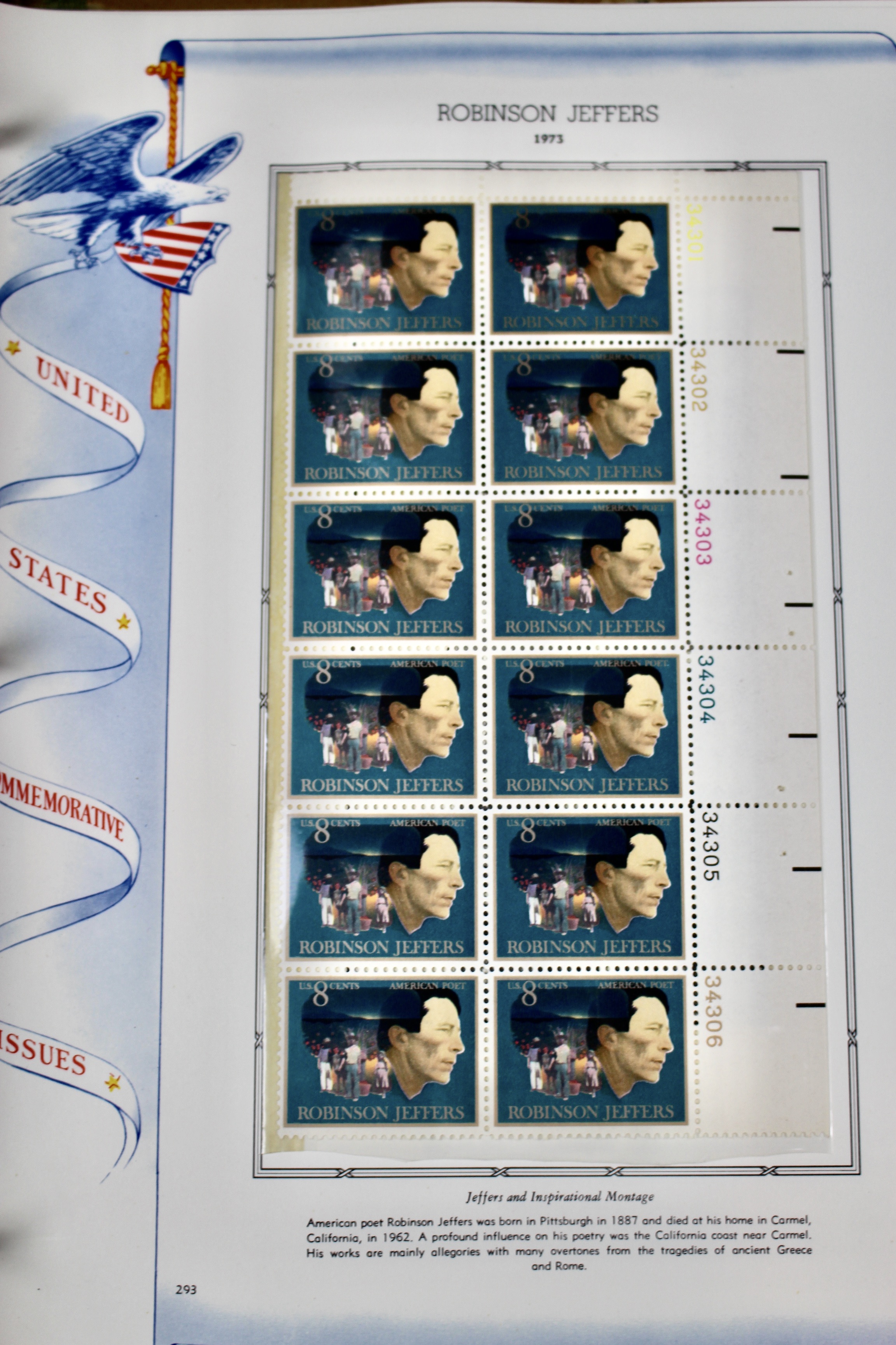 U.S. Postage Stamp Plate Block Collection, 1945 to 1973