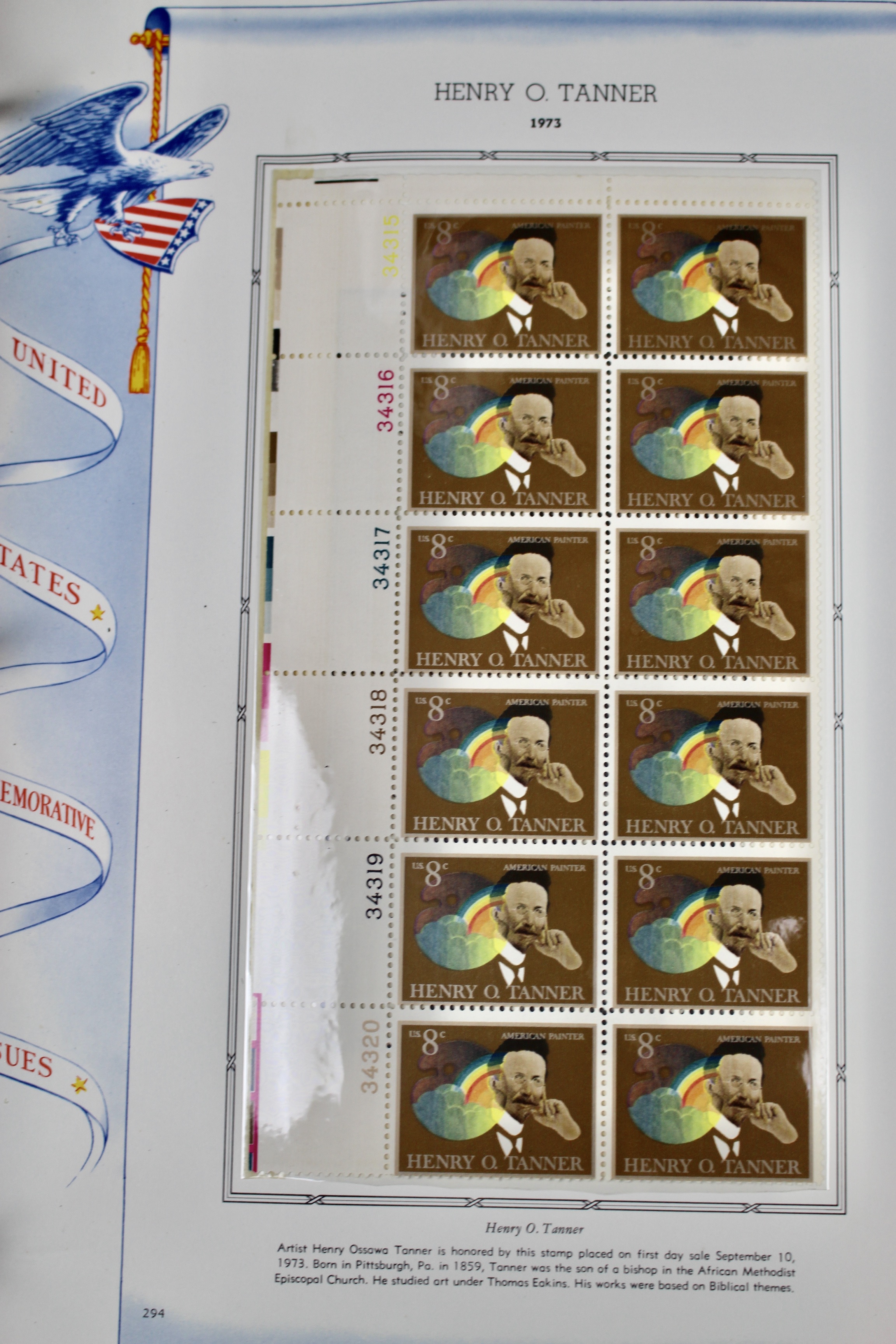 U.S. Postage Stamp Plate Block Collection, 1945 to 1973