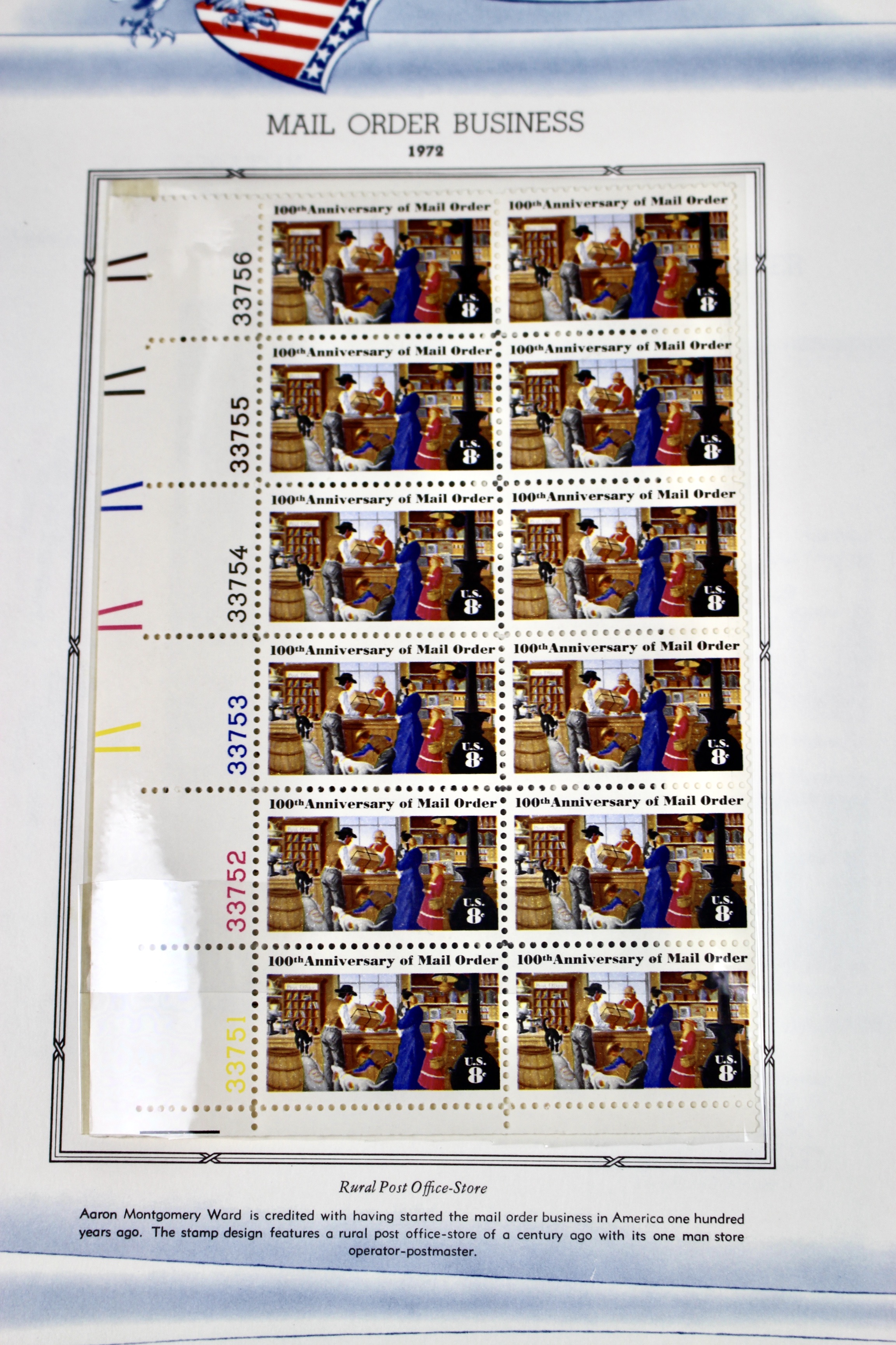 U.S. Postage Stamp Plate Block Collection, 1945 to 1973