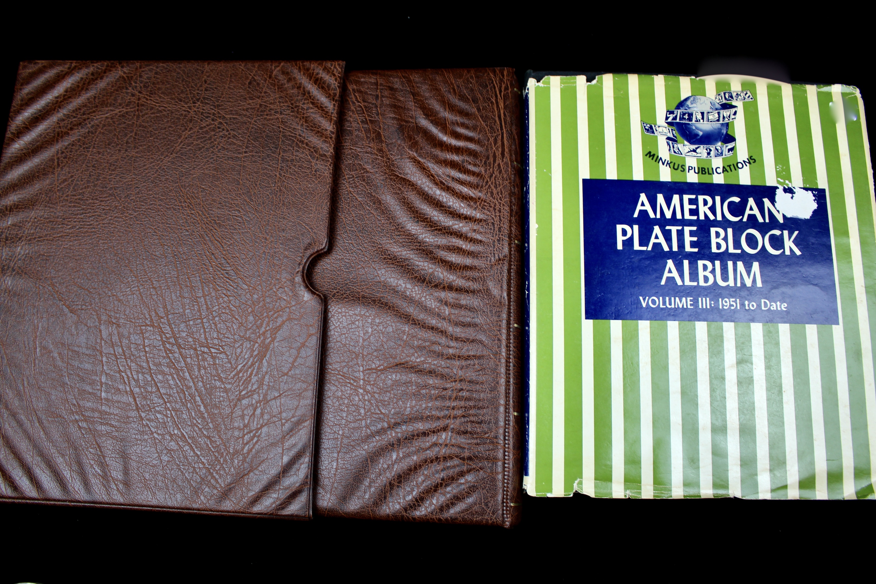 Two Albums of U.S. Postage Stamp Plate Blocks, 1943 to 1962