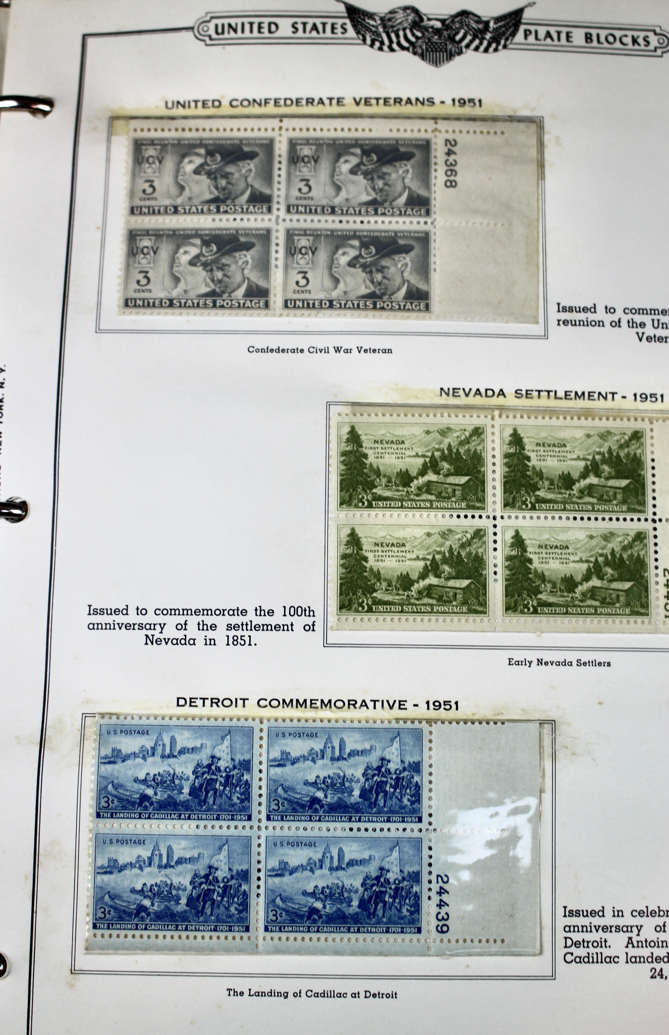 Two Albums of U.S. Postage Stamp Plate Blocks, 1943 to 1962