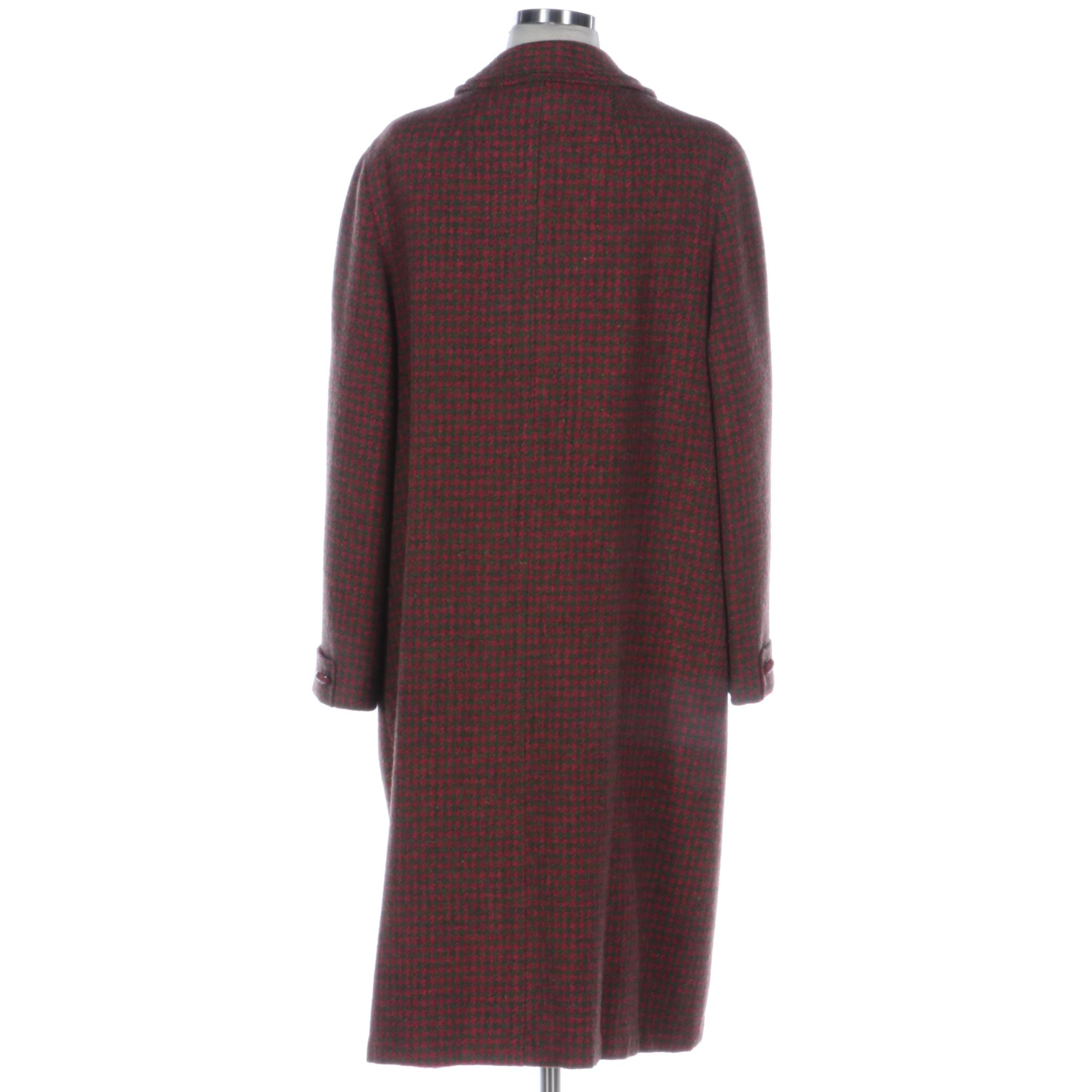 Harris Tweed Coat in Scottish Wool Houndstooth
