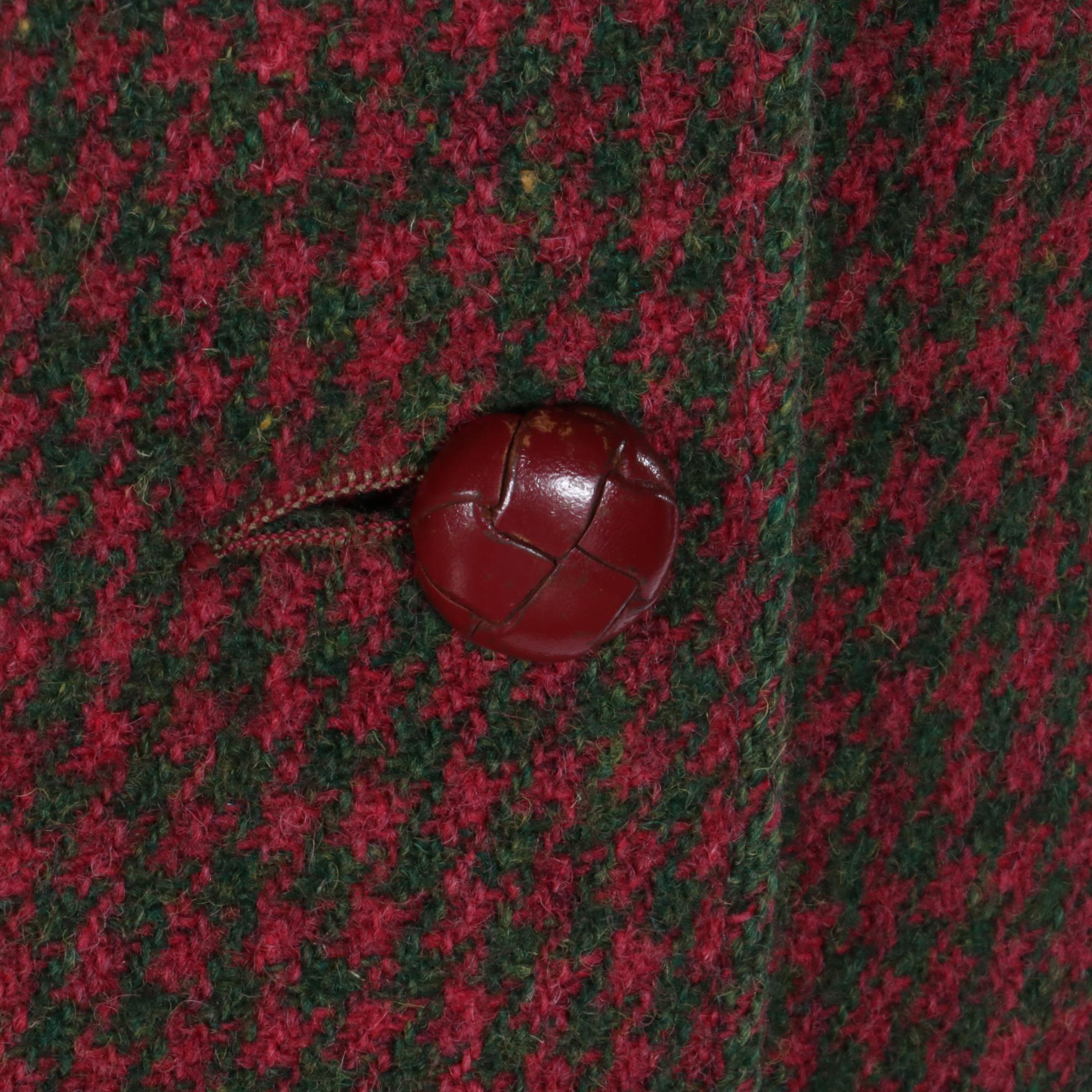 Harris Tweed Coat in Scottish Wool Houndstooth