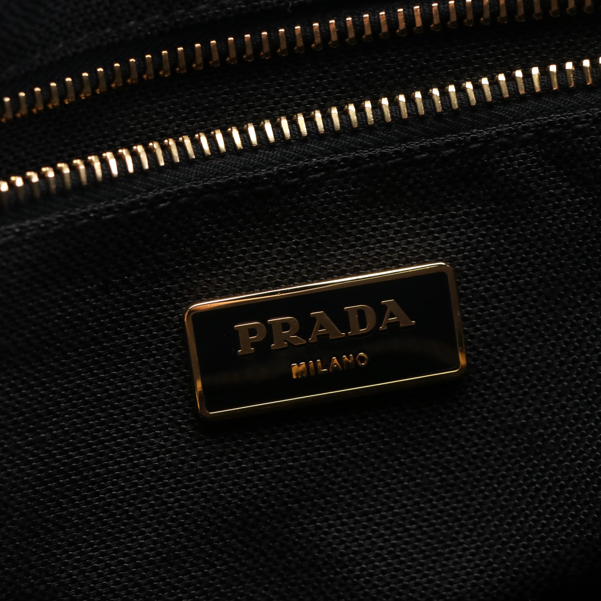 Prada Canapa Tote in Floral Camouflage Printed Canvas