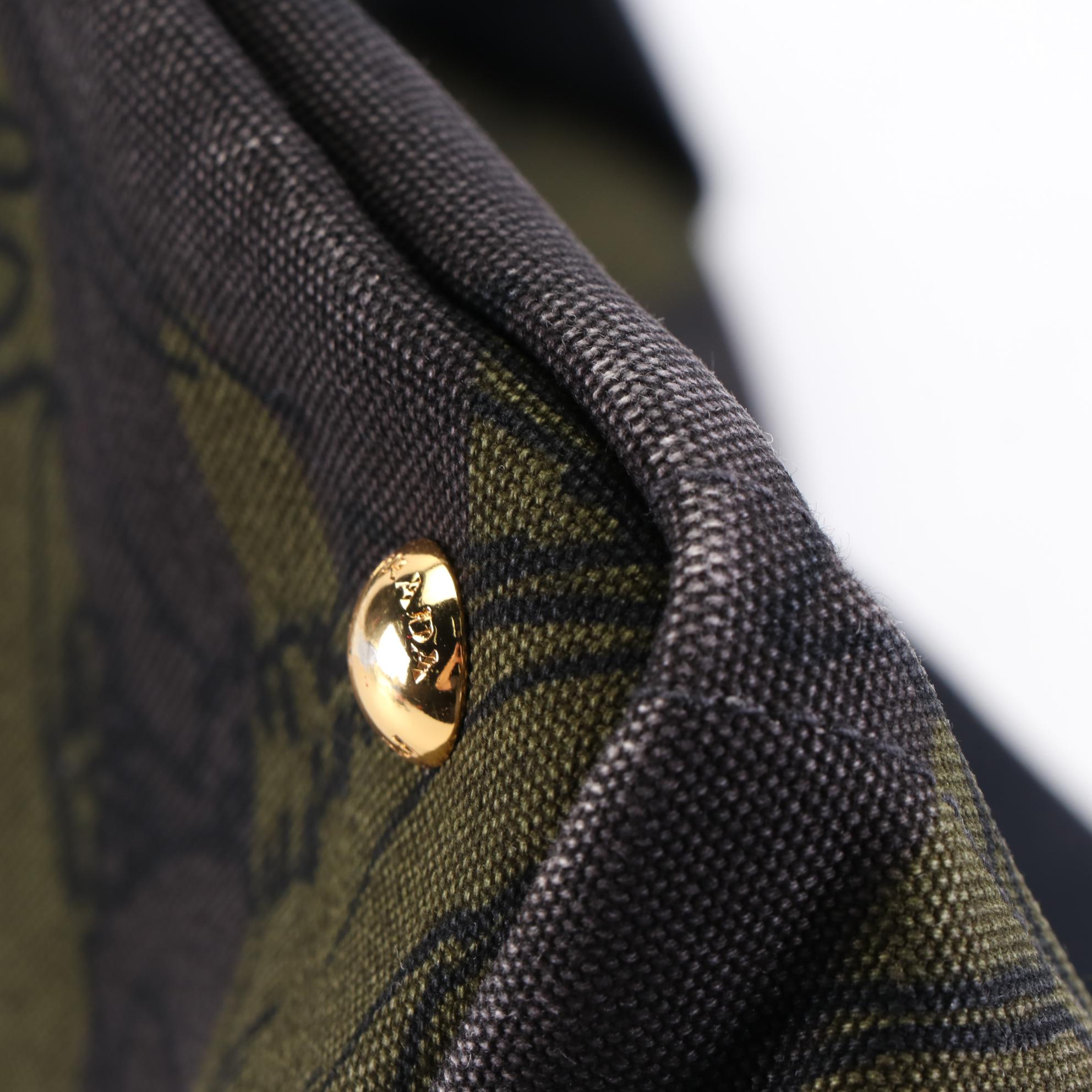 Prada Canapa Tote in Floral Camouflage Printed Canvas