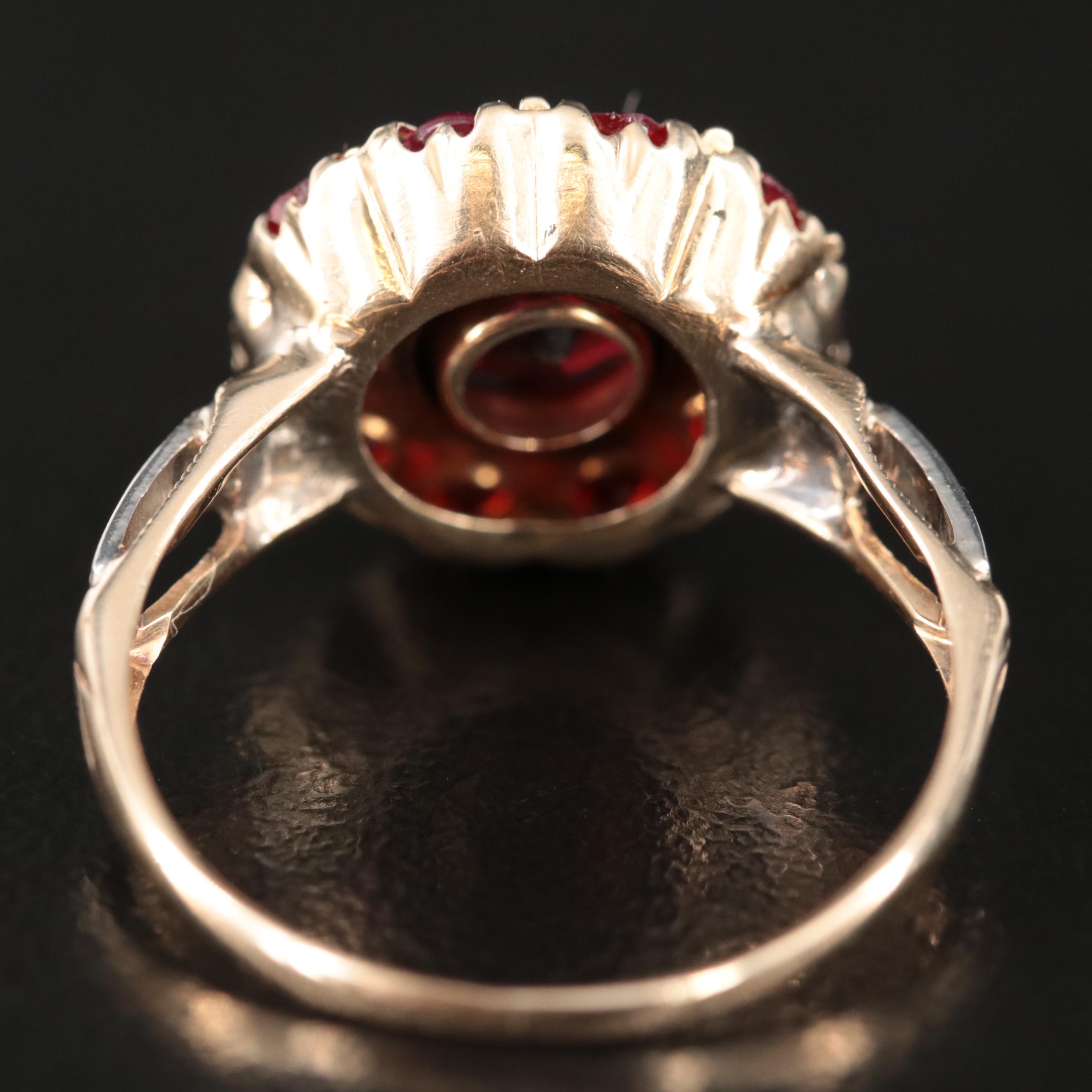 10K Garnet and Glass Ring