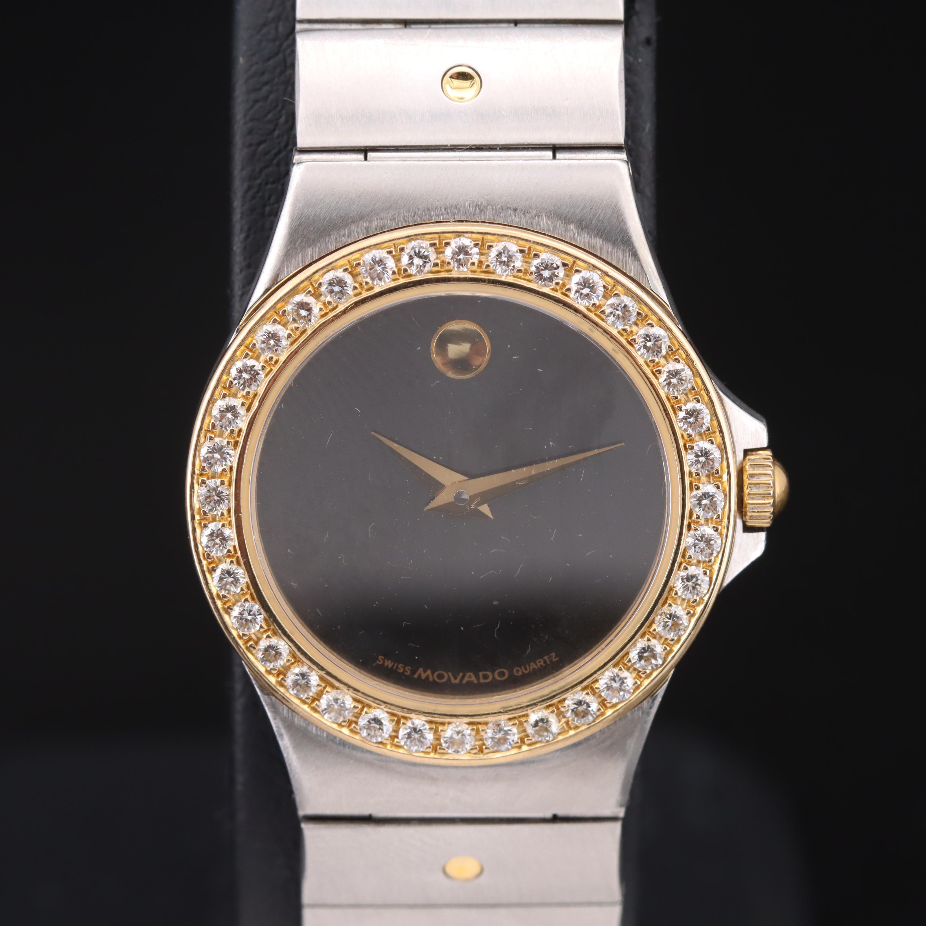 Movado Diamond Bezel Quartz Watch