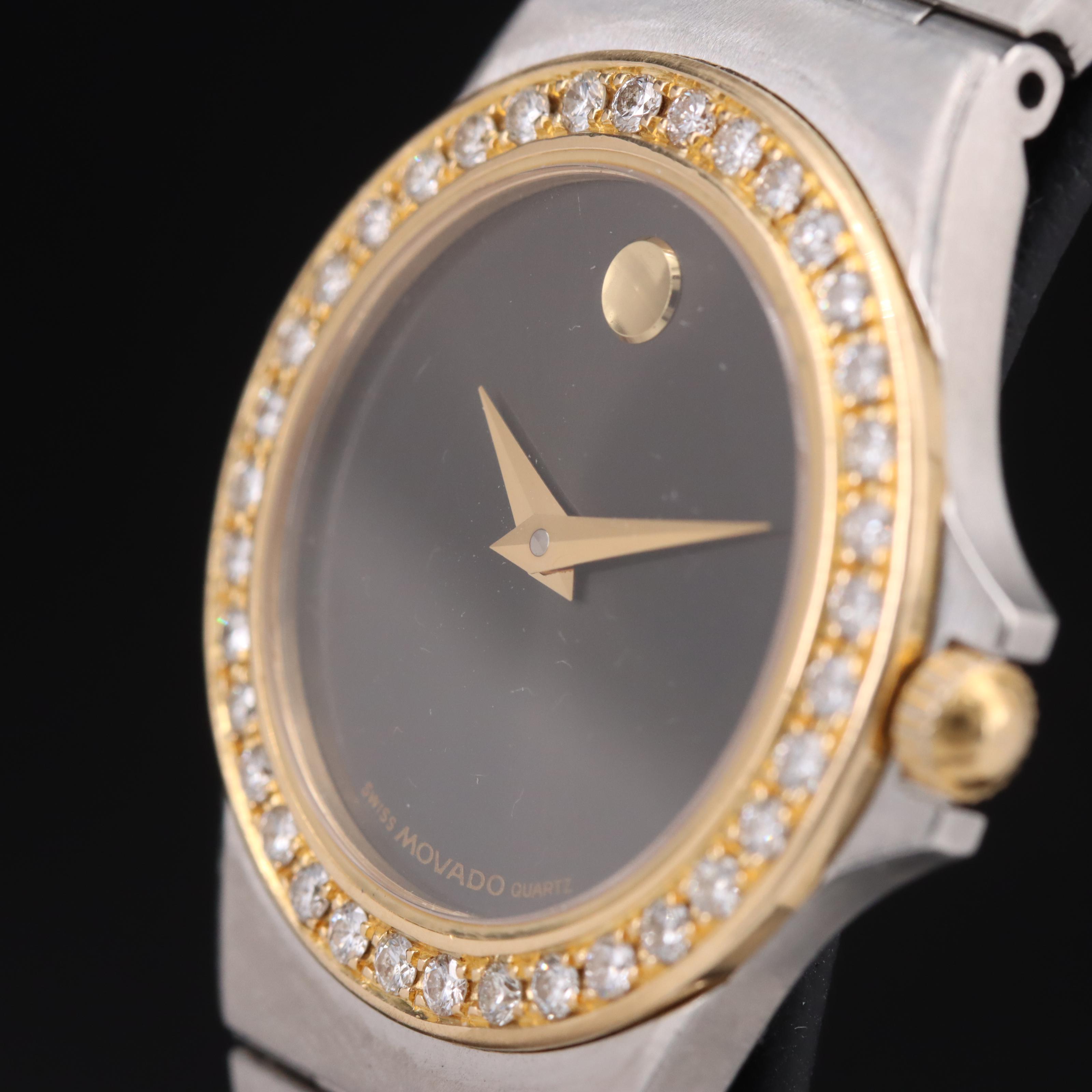 Movado Diamond Bezel Quartz Watch
