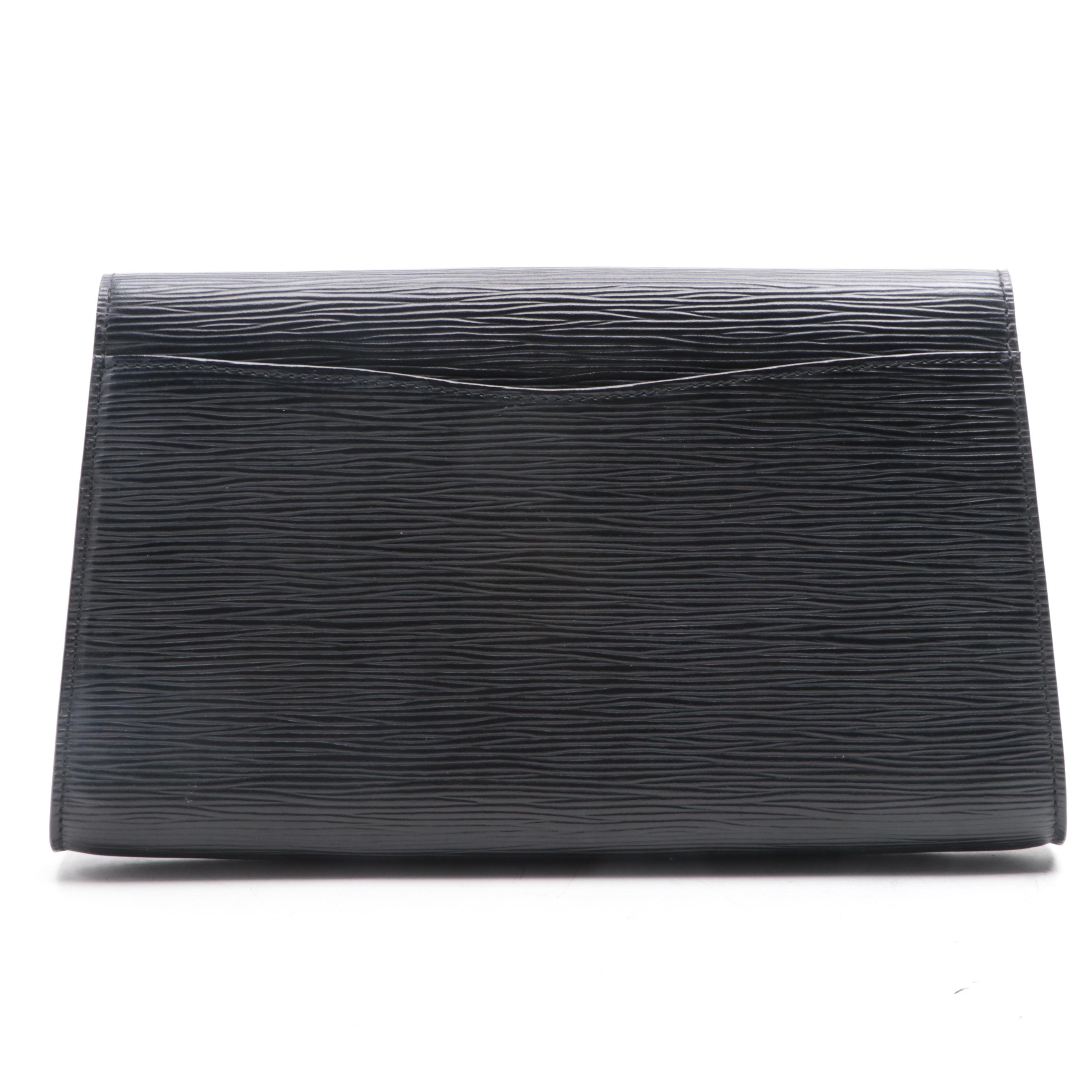 Louis Vuitton Art Deco Clutch Bag in Black Epi Leather